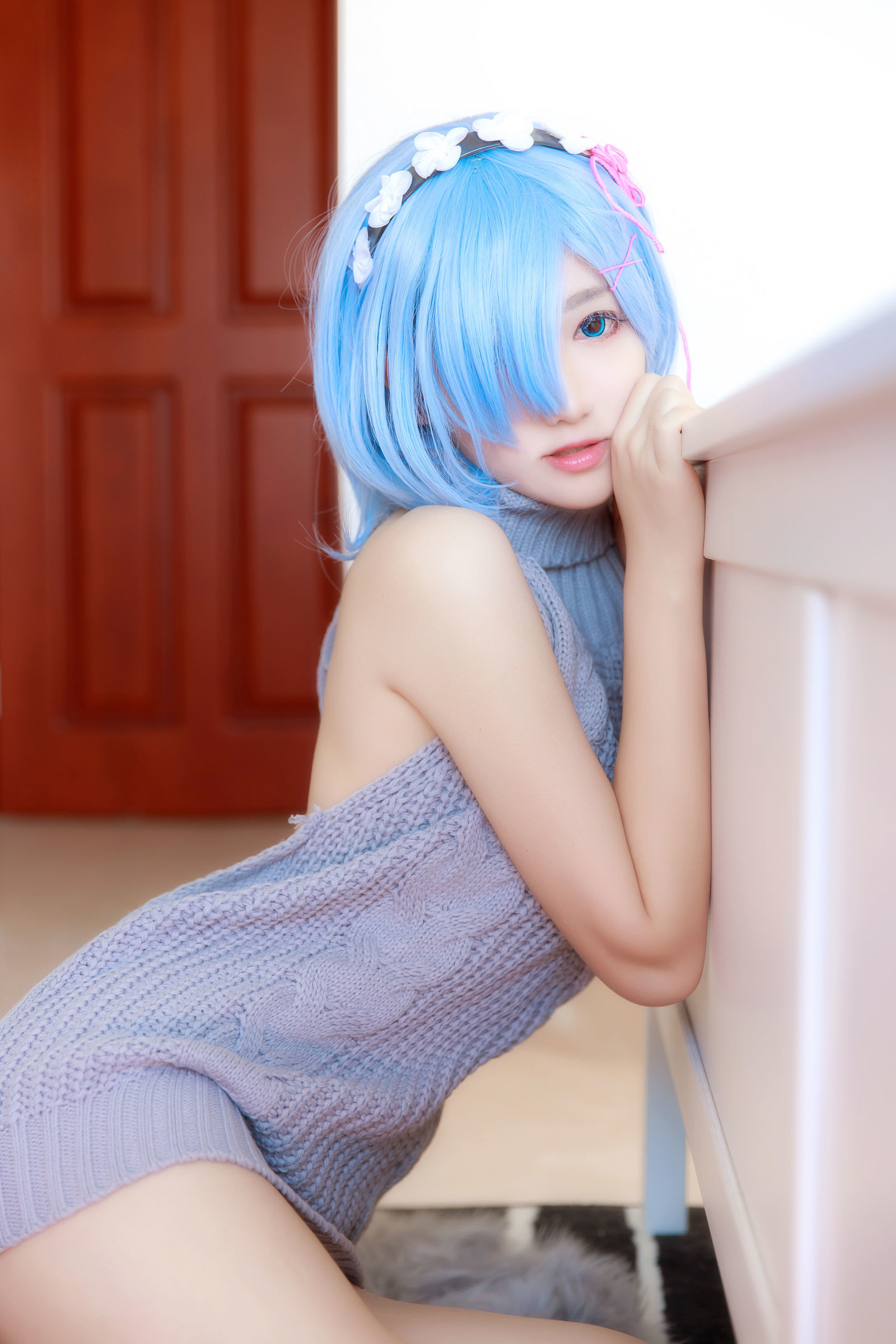 图片[3] - 南桃Momoko - 蕾姆露背毛衣 [12P] - 机器猫次元 - 机器猫次元