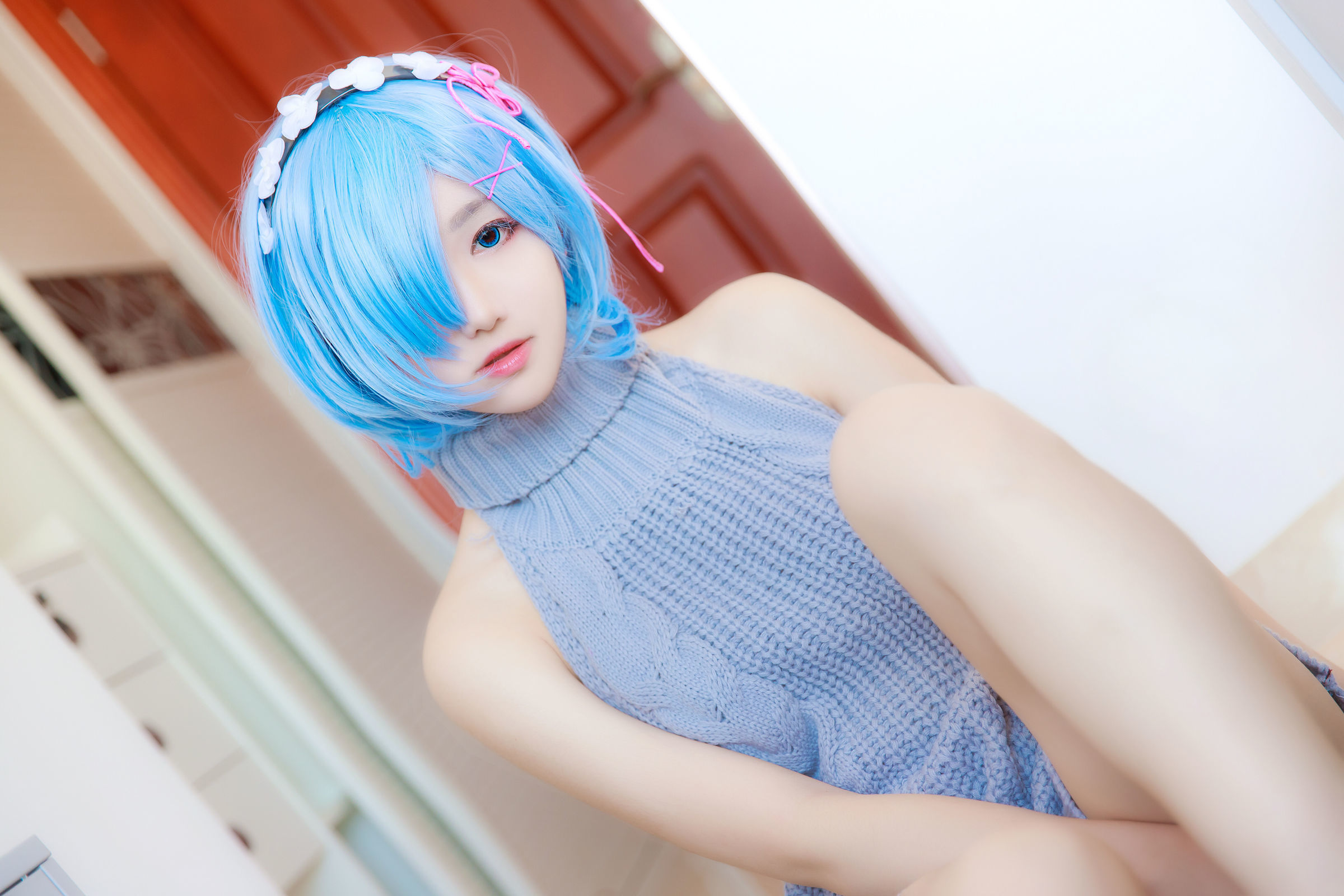图片[1] - 南桃Momoko - 蕾姆露背毛衣 [12P] - 机器猫次元 - 机器猫次元