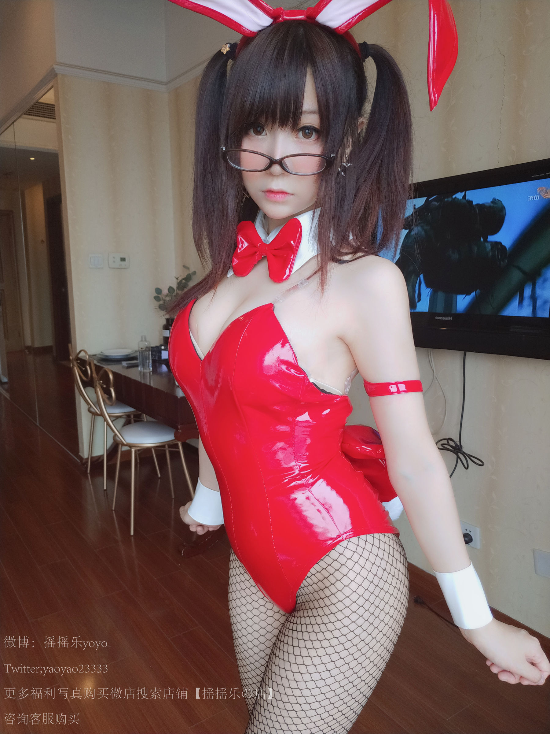 图片[2] - 摇摇乐yoyo - 兔女郎黑网袜 [120P] - 机器猫次元 - 机器猫次元