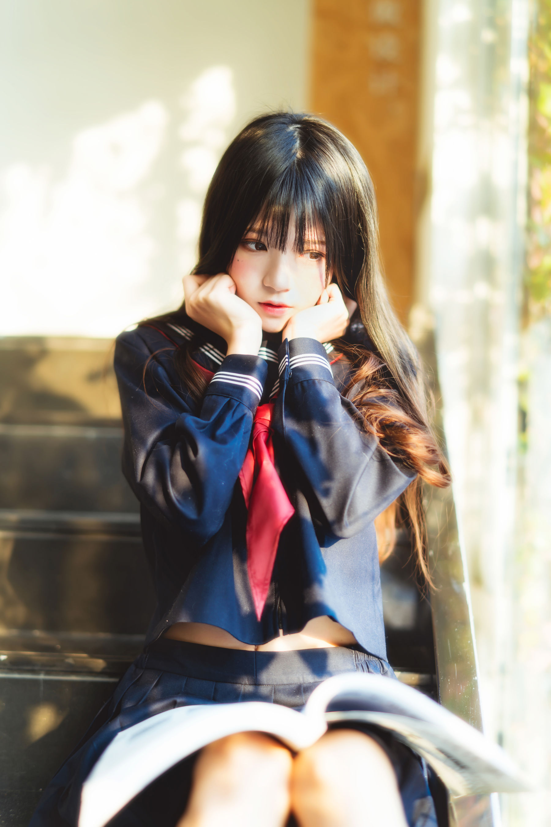 图片[8] - 桜桃喵《(小少女)黑色水手服》 [50P] - 机器猫次元 - 机器猫次元