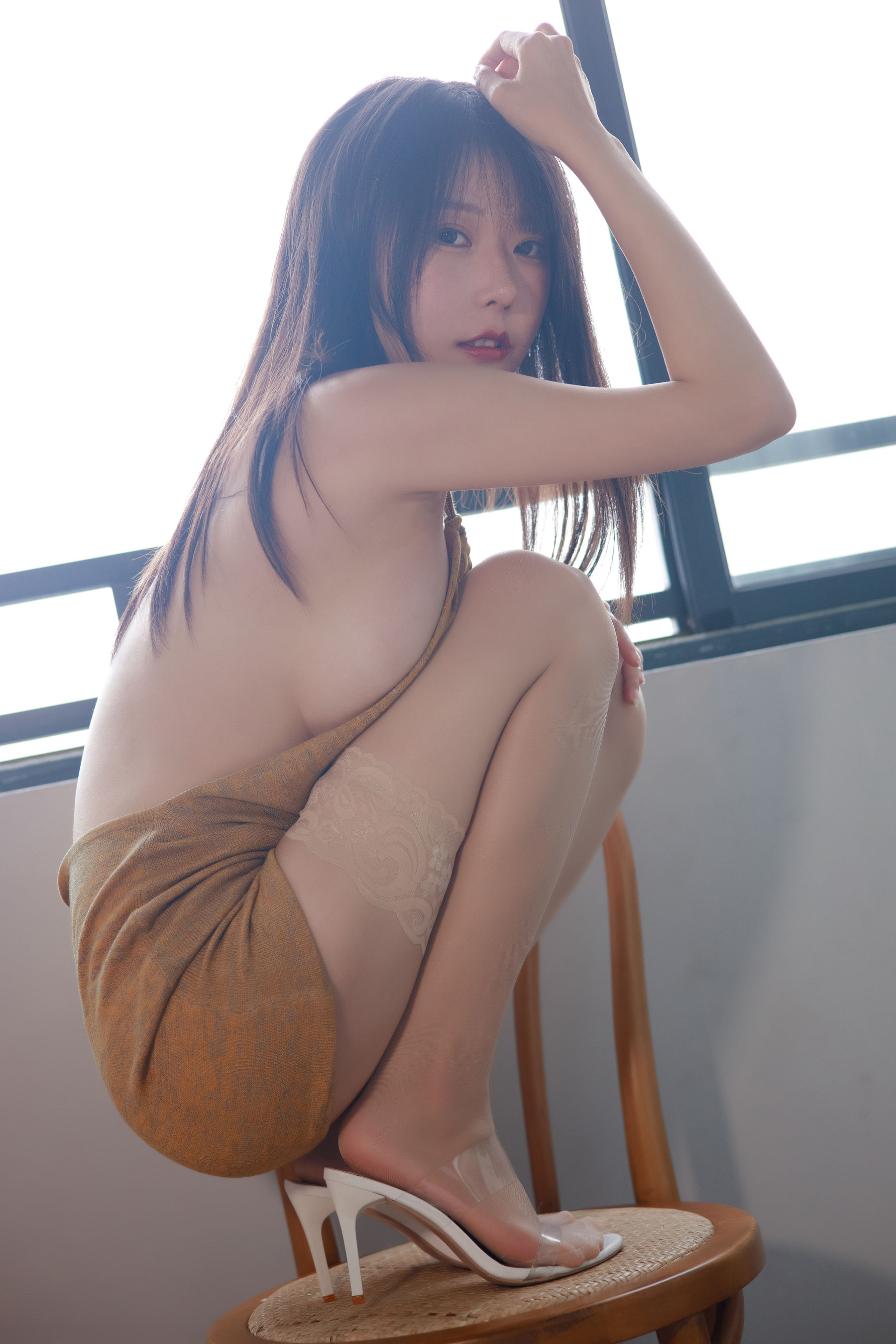 图片[1] - 香草喵露露 - 杨枝甘露 露背裙裙 [54P] - 机器猫次元 - 机器猫次元