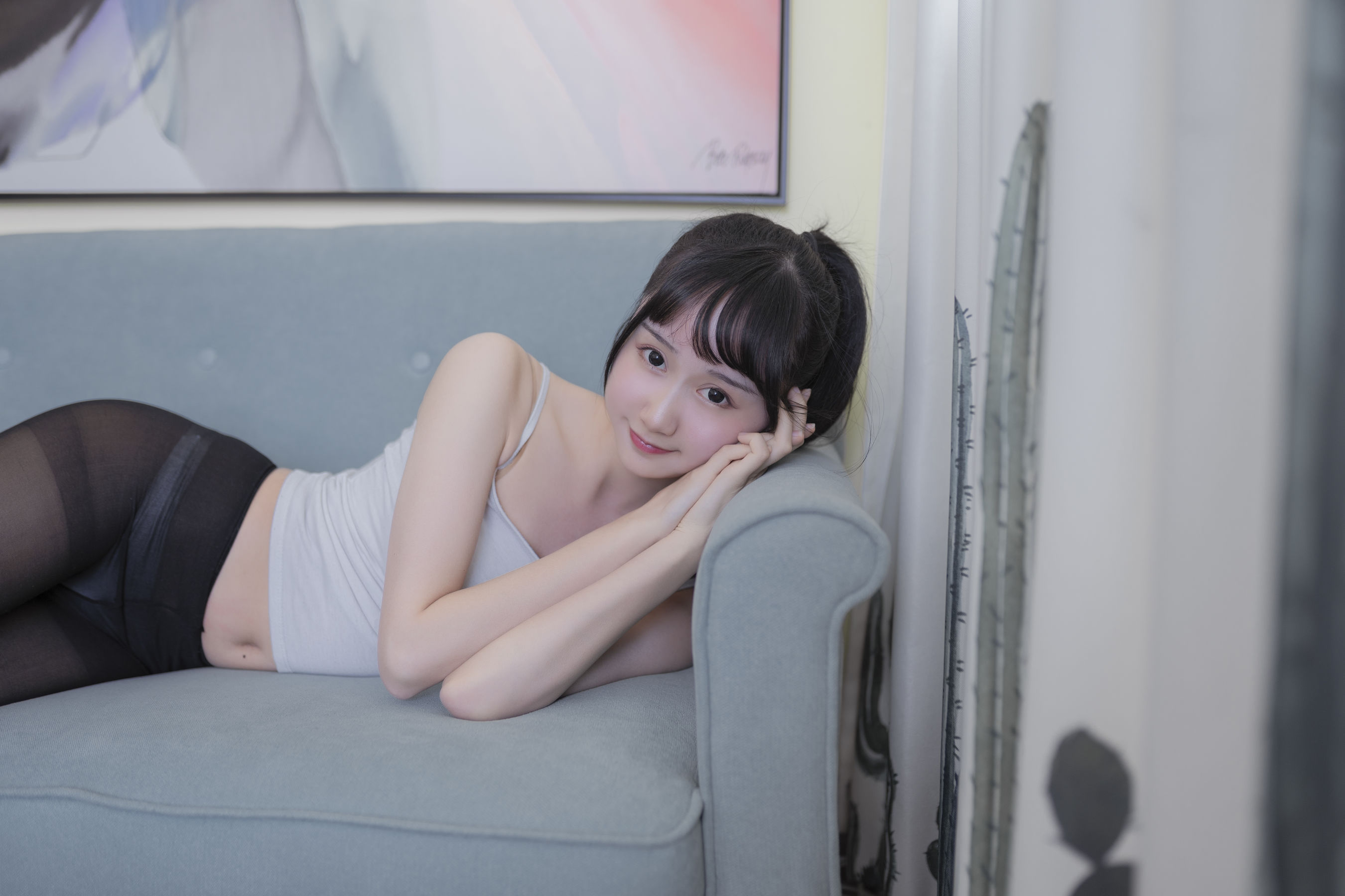 图片[1] - 木绵绵OwO - 背心黑丝居家 [40P] - 机器猫次元 - 机器猫次元