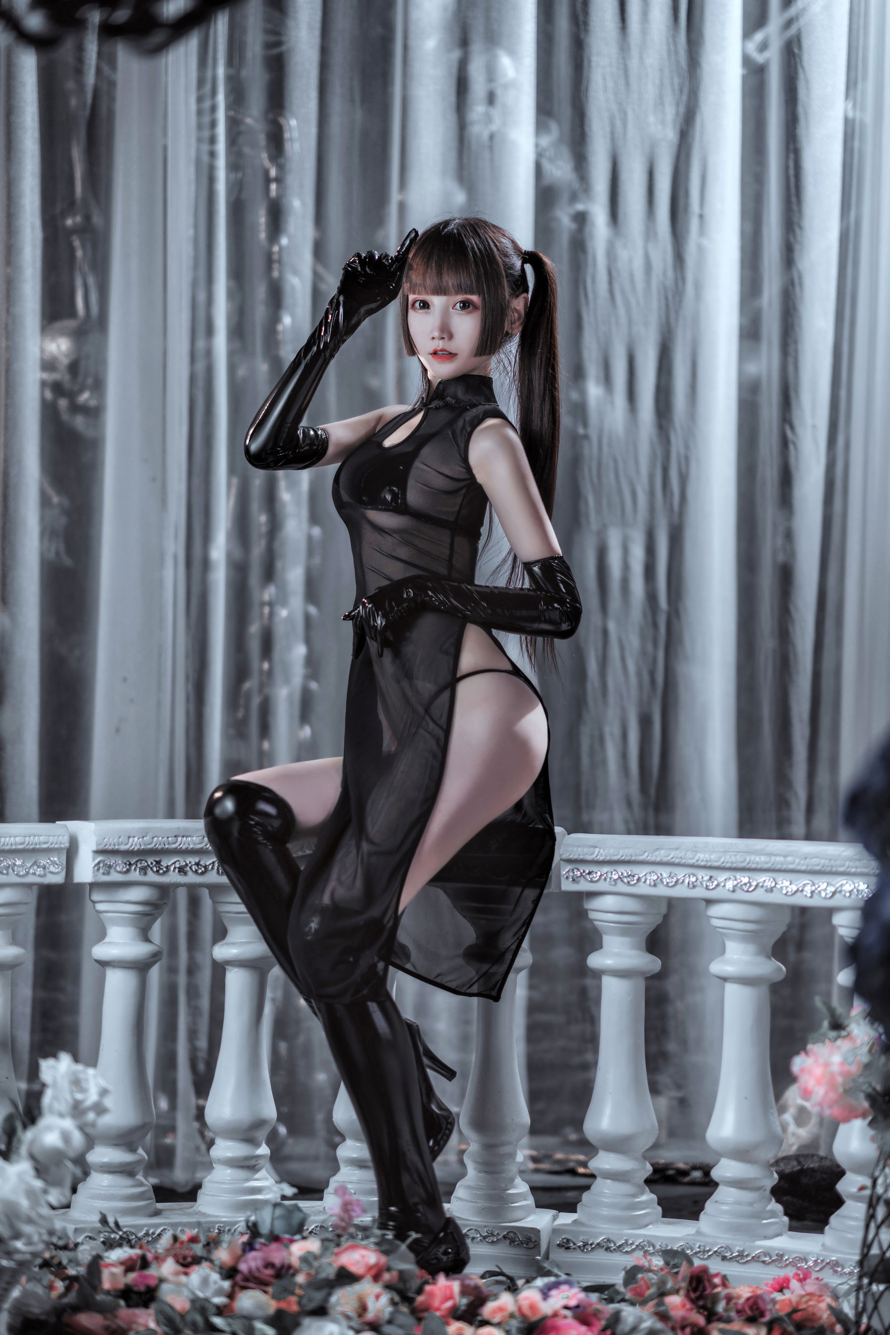 图片[4] - 星野咪兔 - 透视网纱旗袍 [89P] - 机器猫次元 - 机器猫次元