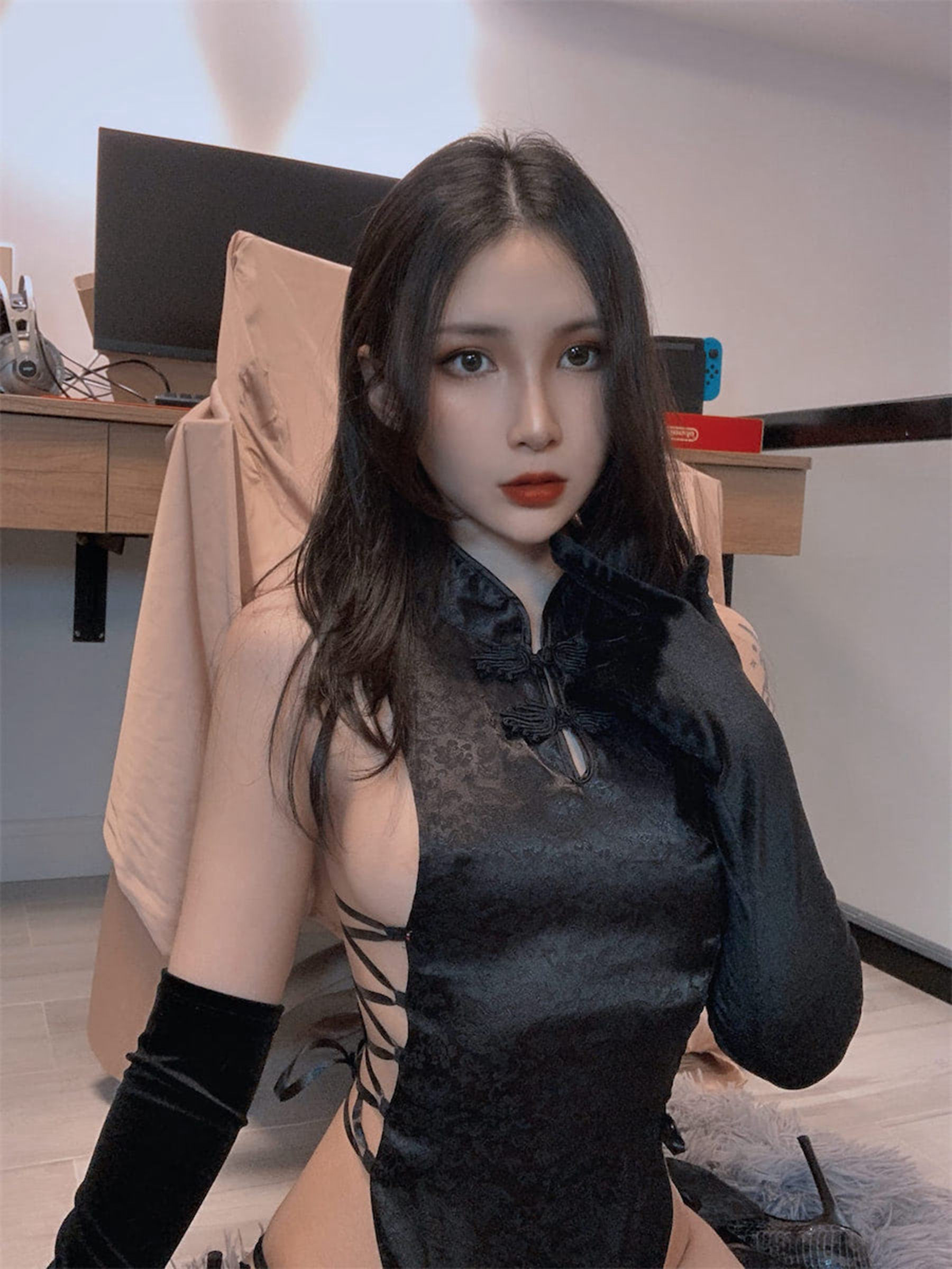 图片[4] - vams子 - 黑色旗袍 [30P] - 机器猫次元 - 机器猫次元