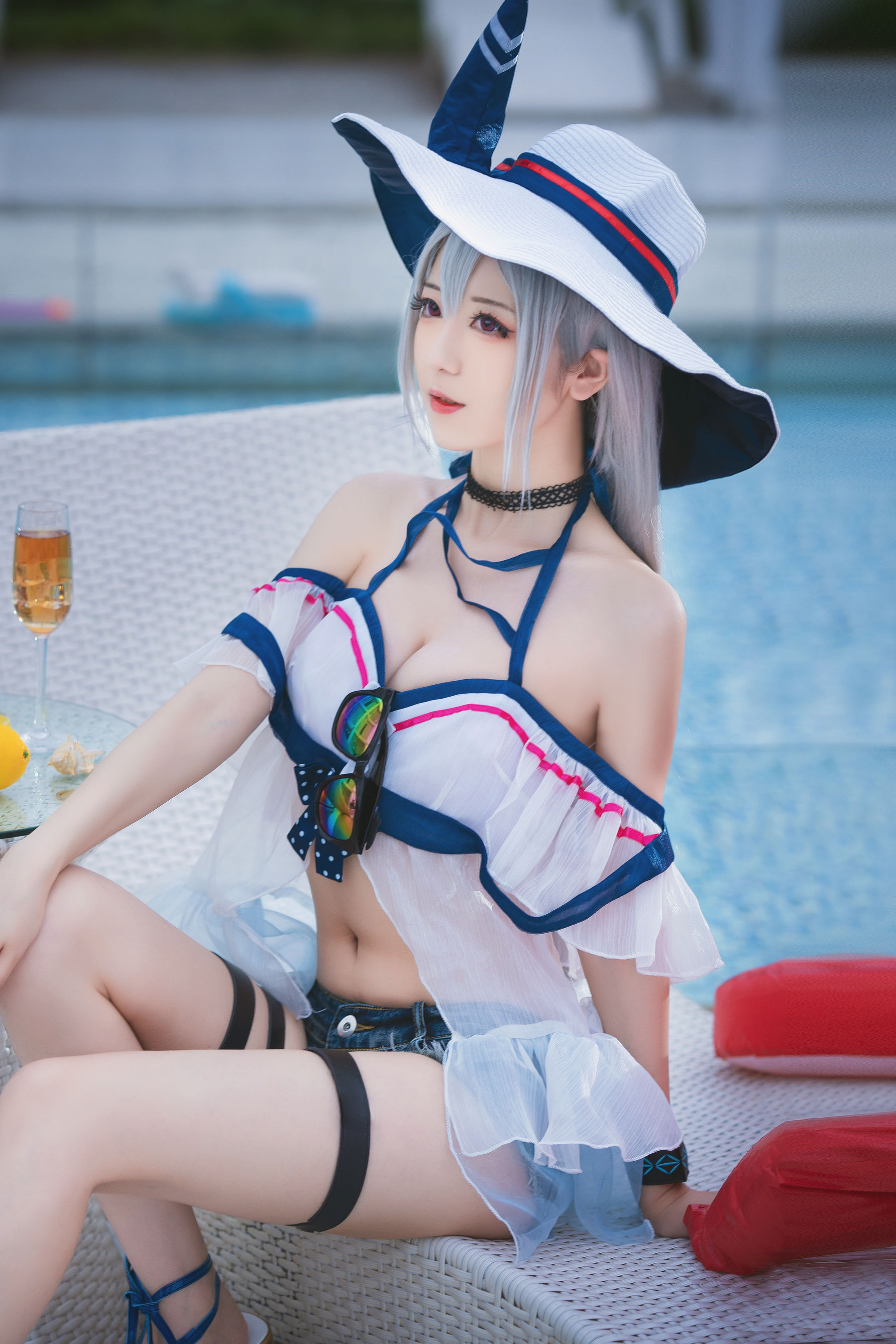 图片[4] - 弥音音ww - 明日方舟 斯卡蒂泳装 [24P] - 机器猫次元 - 机器猫次元