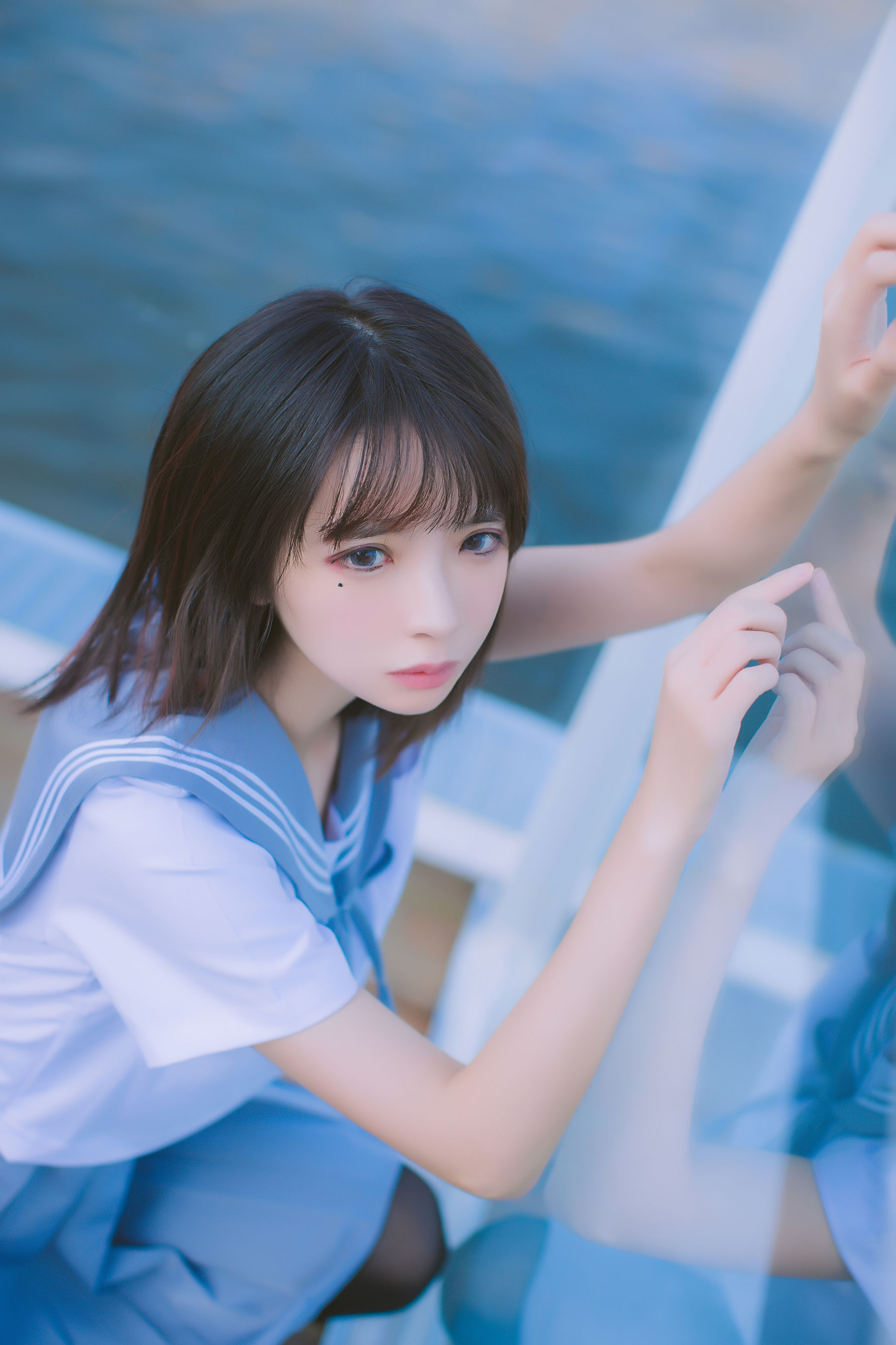 图片[4] - 疯猫ss 海边蓝白水手服 [15P] - 机器猫次元 - 机器猫次元