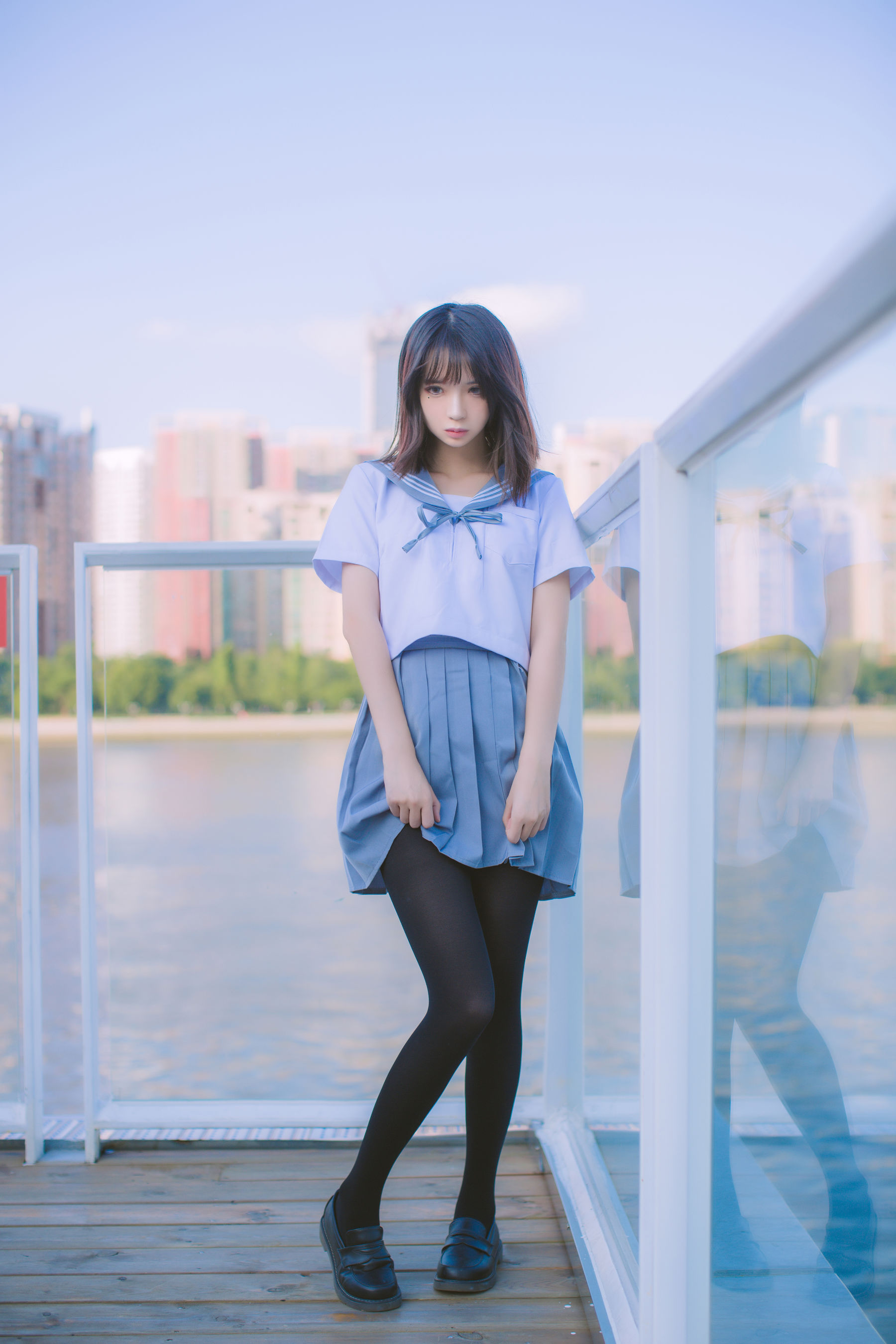 图片[6] - 疯猫ss 海边蓝白水手服 [15P] - 机器猫次元 - 机器猫次元