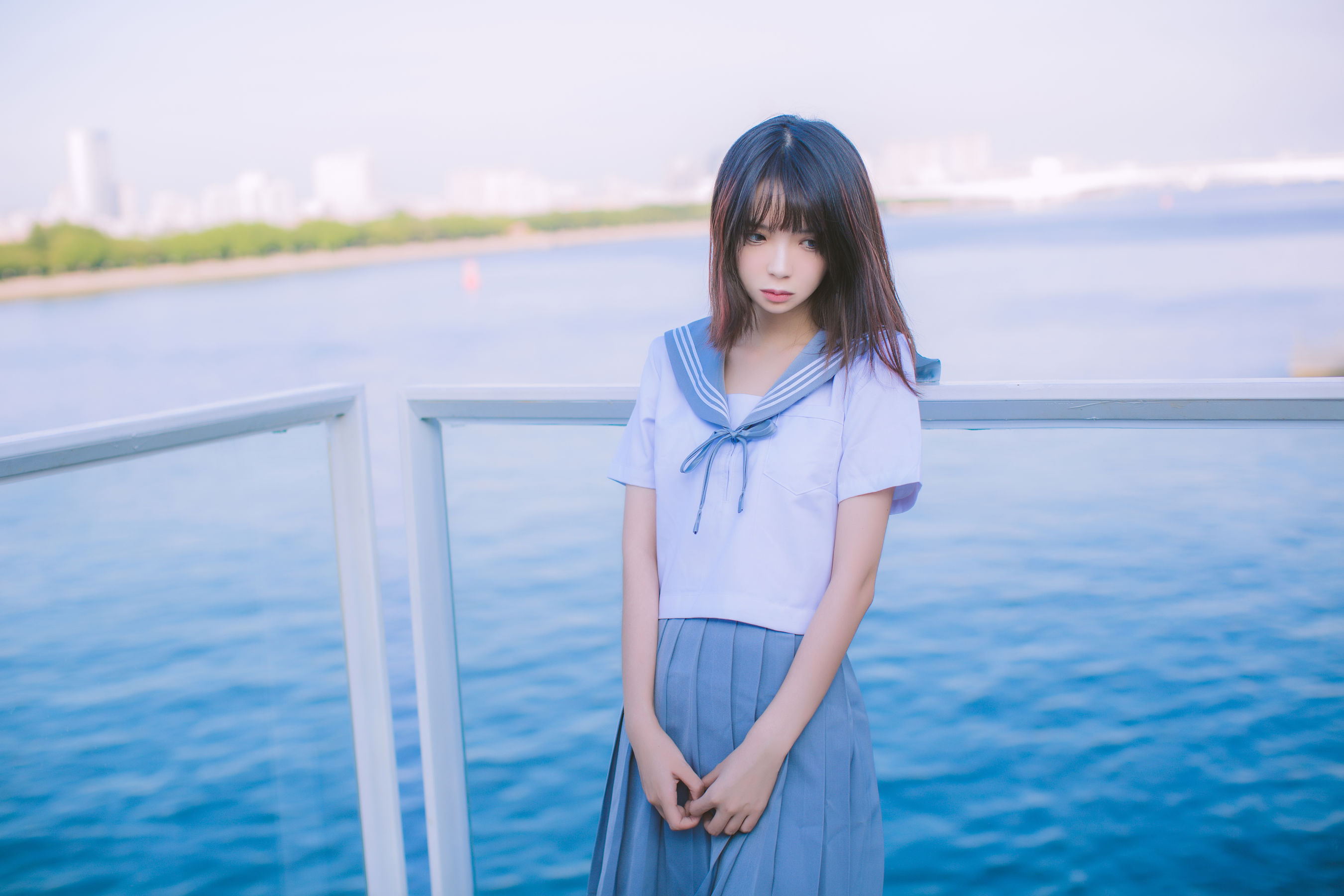 图片[3] - 疯猫ss 海边蓝白水手服 [15P] - 机器猫次元 - 机器猫次元