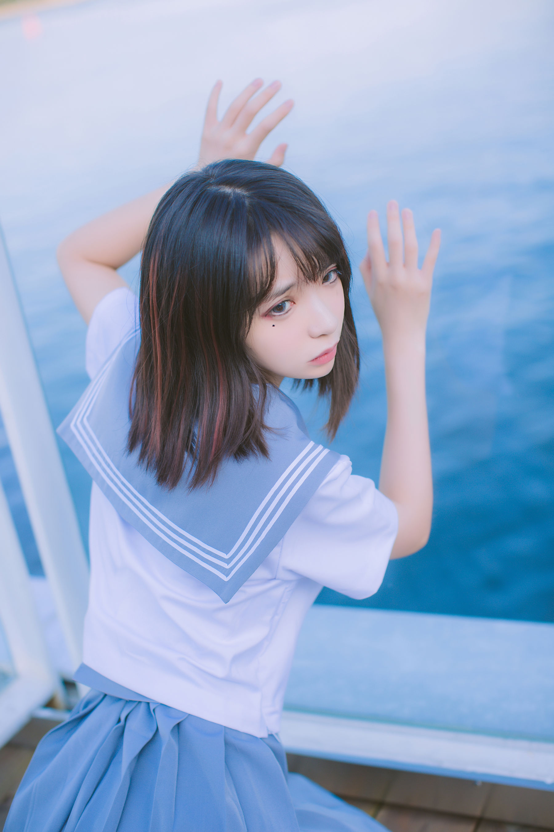 图片[5] - 疯猫ss 海边蓝白水手服 [15P] - 机器猫次元 - 机器猫次元