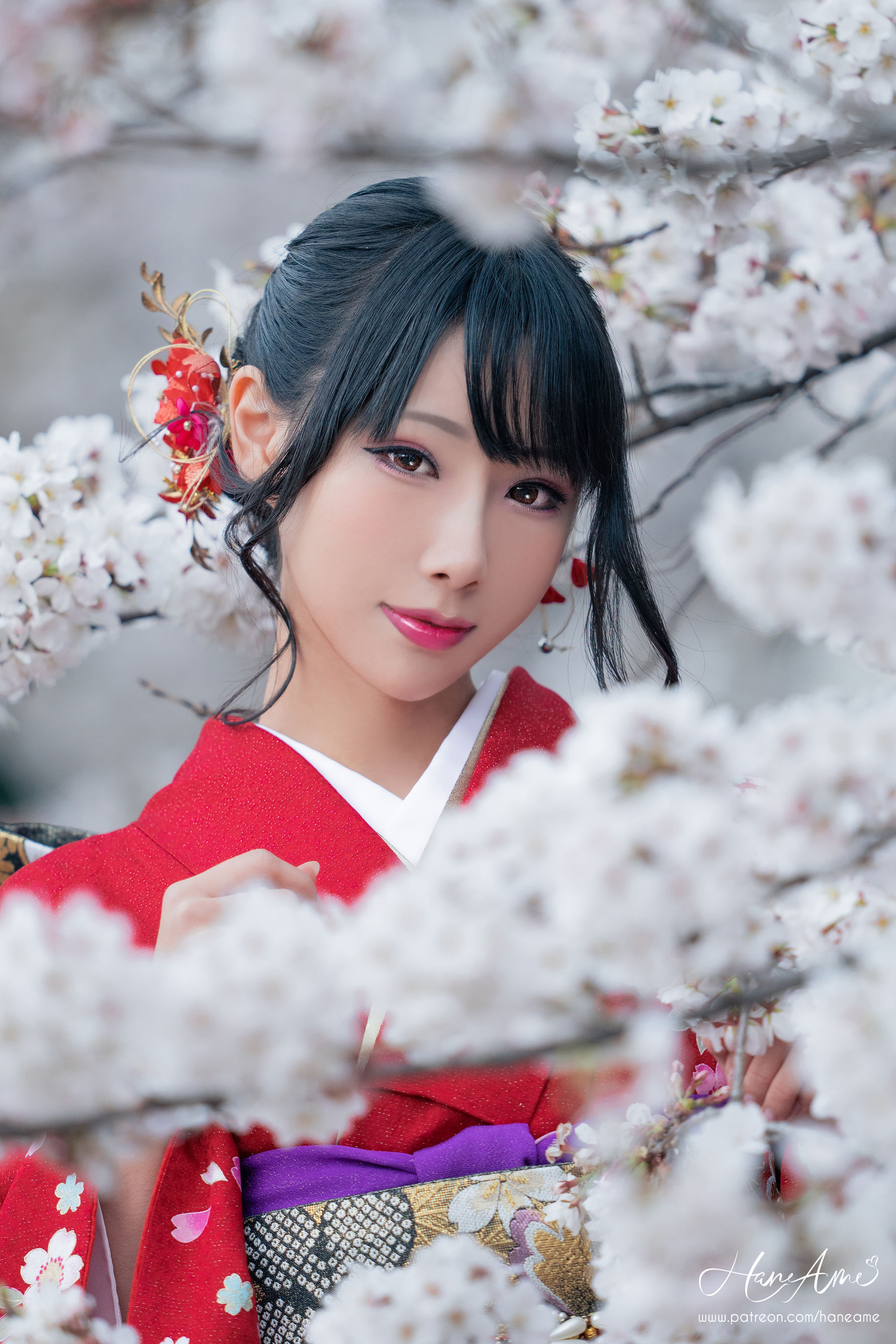 图片[6] - 雨波_HaneAme - 赤紅和服 [38P] - 机器猫次元 - 机器猫次元