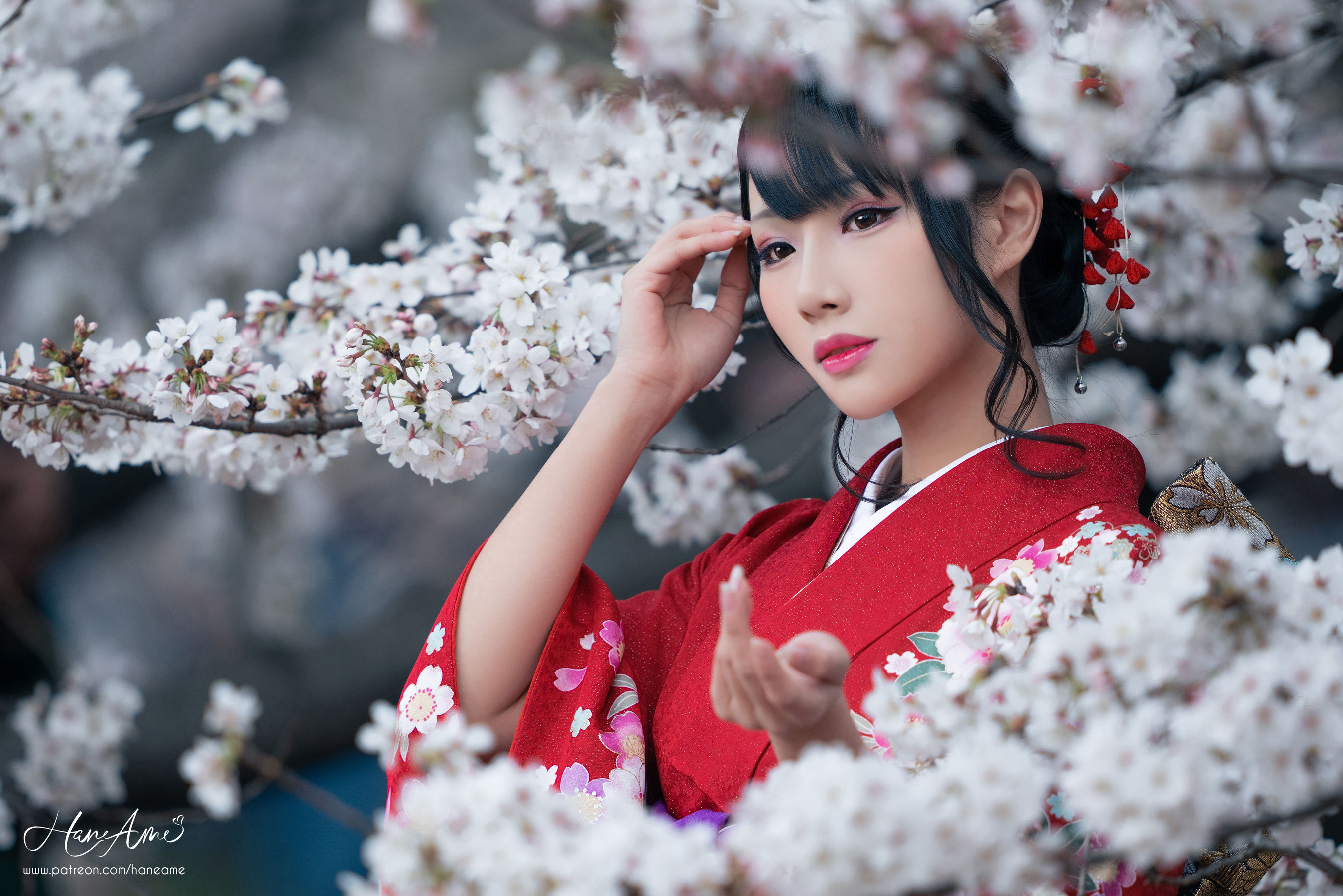 图片[7] - 雨波_HaneAme - 赤紅和服 [38P] - 机器猫次元 - 机器猫次元