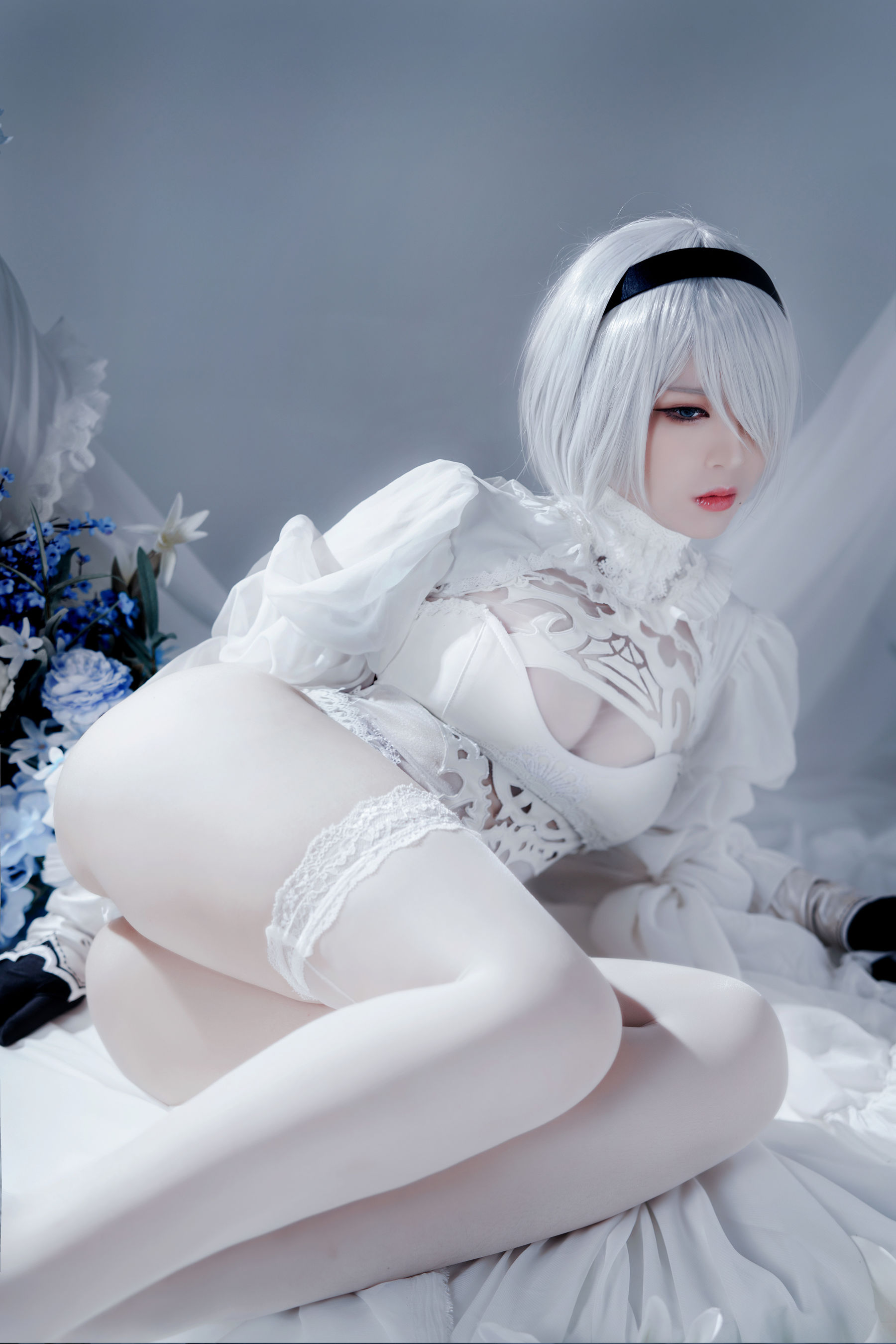 图片[2] - 半半子 - Automataヨルハ二号B型 白いドレス [51P] - 机器猫次元 - 机器猫次元