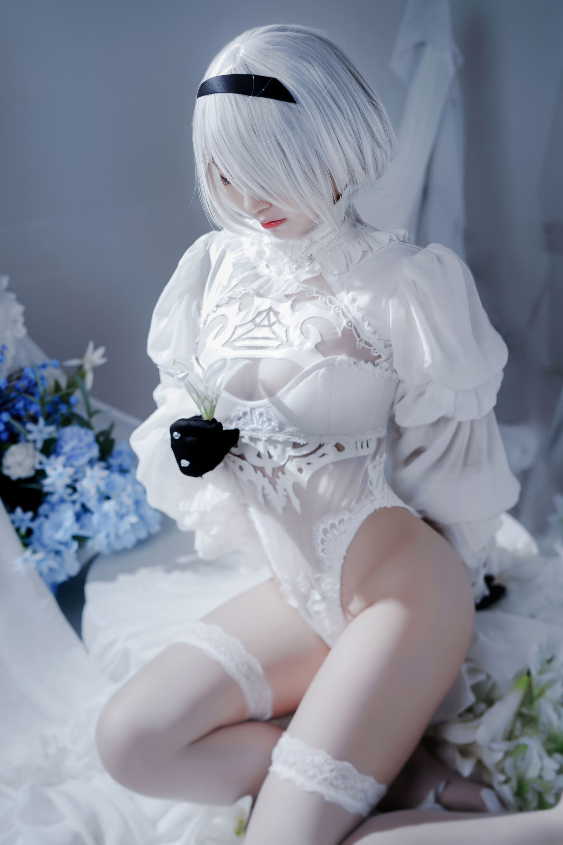 图片[5] - 半半子 - Automataヨルハ二号B型 白いドレス [51P] - 机器猫次元 - 机器猫次元