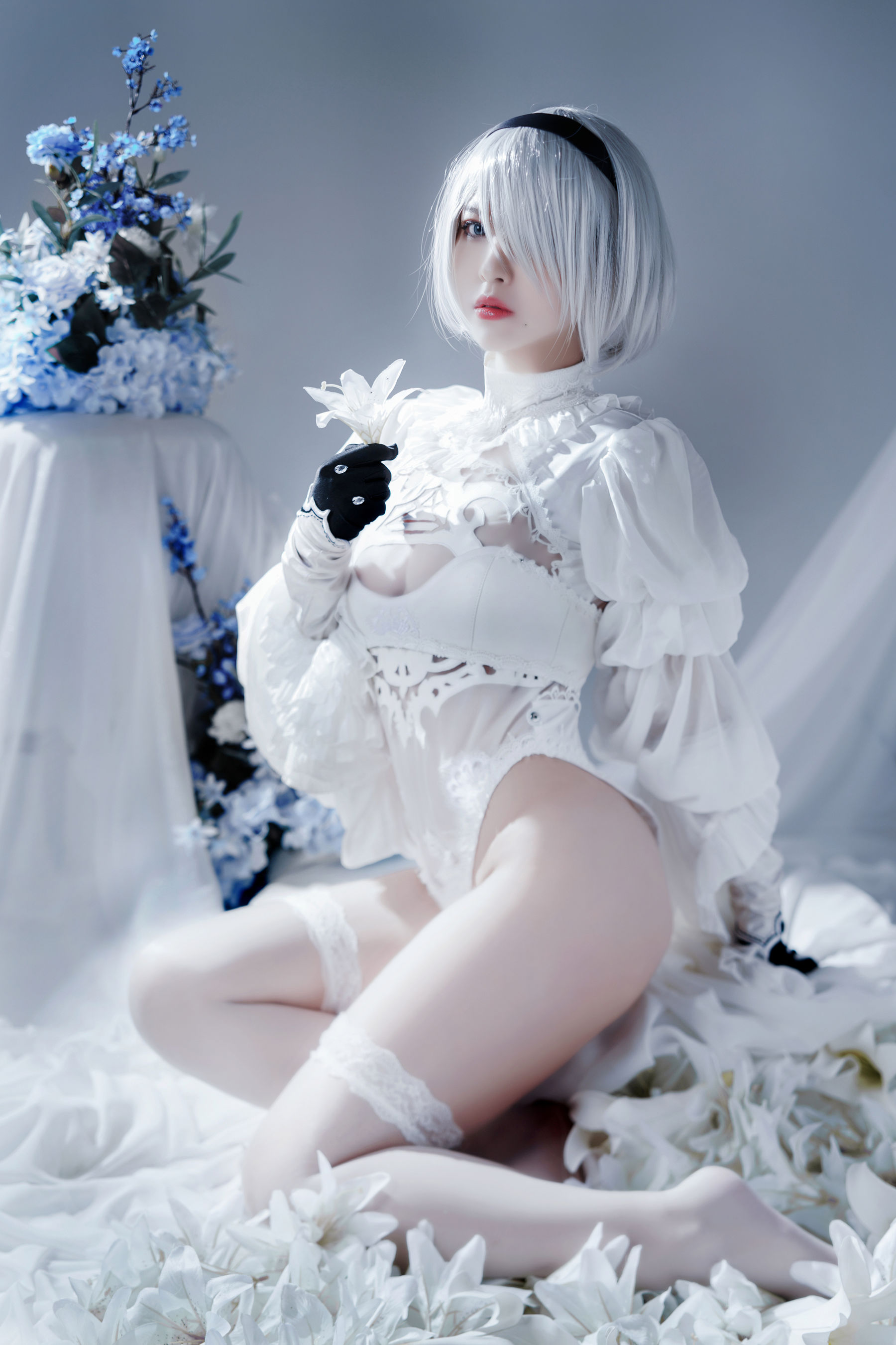 图片[4] - 半半子 - Automataヨルハ二号B型 白いドレス [51P] - 机器猫次元 - 机器猫次元