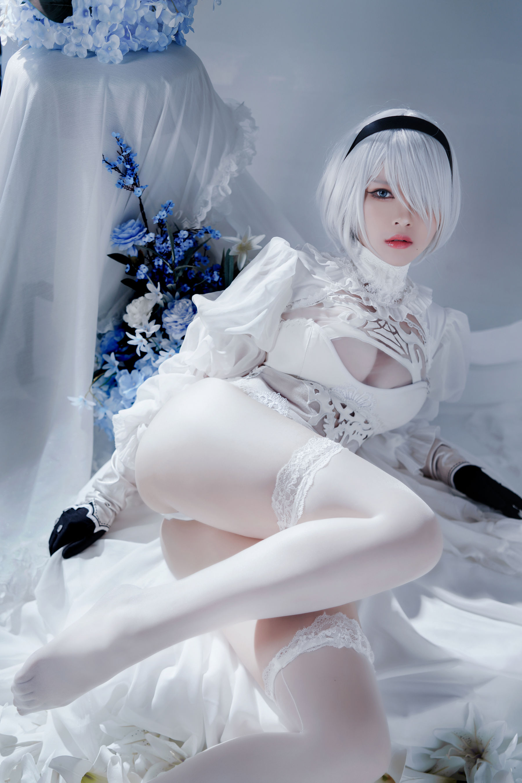 图片[3] - 半半子 - Automataヨルハ二号B型 白いドレス [51P] - 机器猫次元 - 机器猫次元
