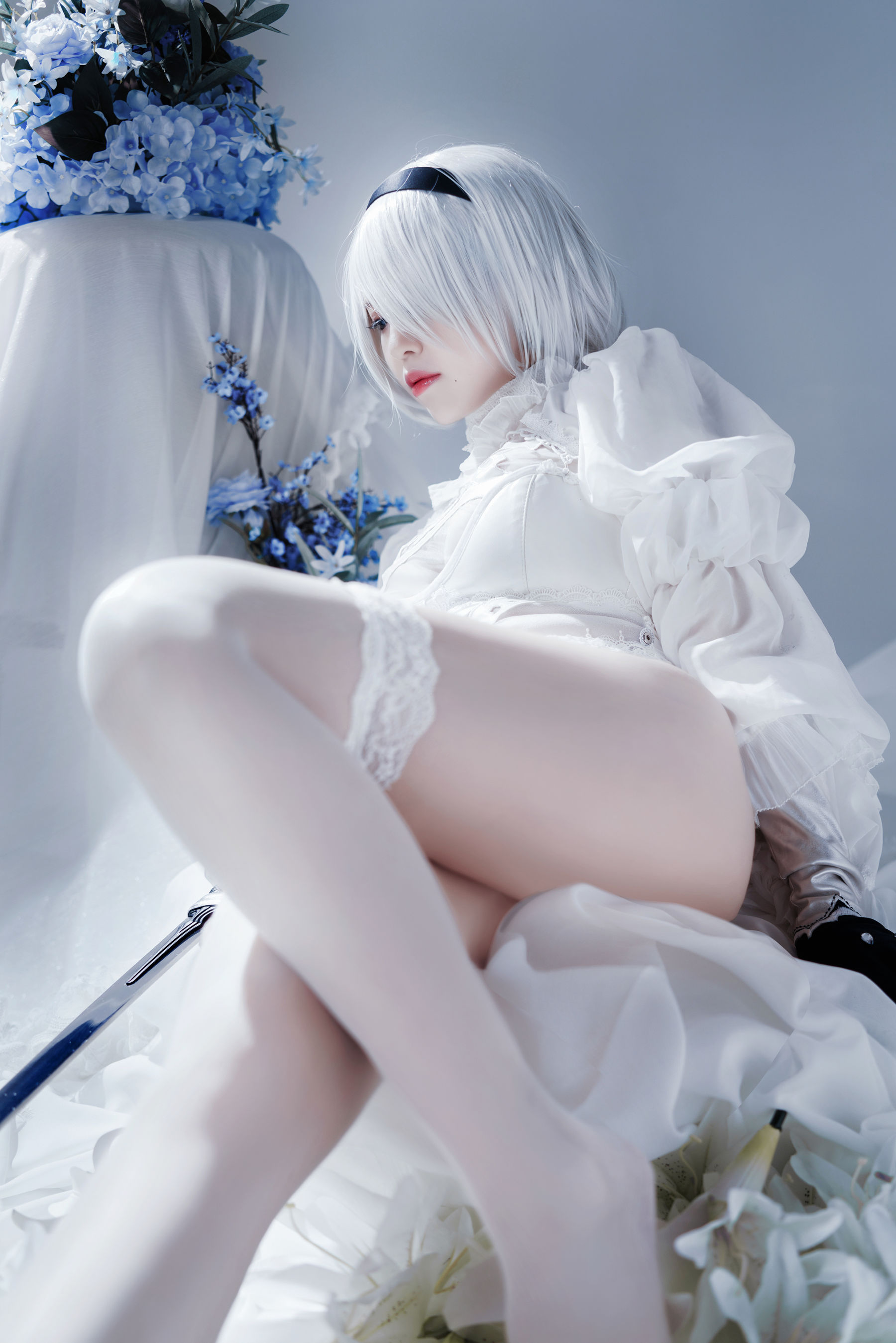 图片[7] - 半半子 - Automataヨルハ二号B型 白いドレス [51P] - 机器猫次元 - 机器猫次元