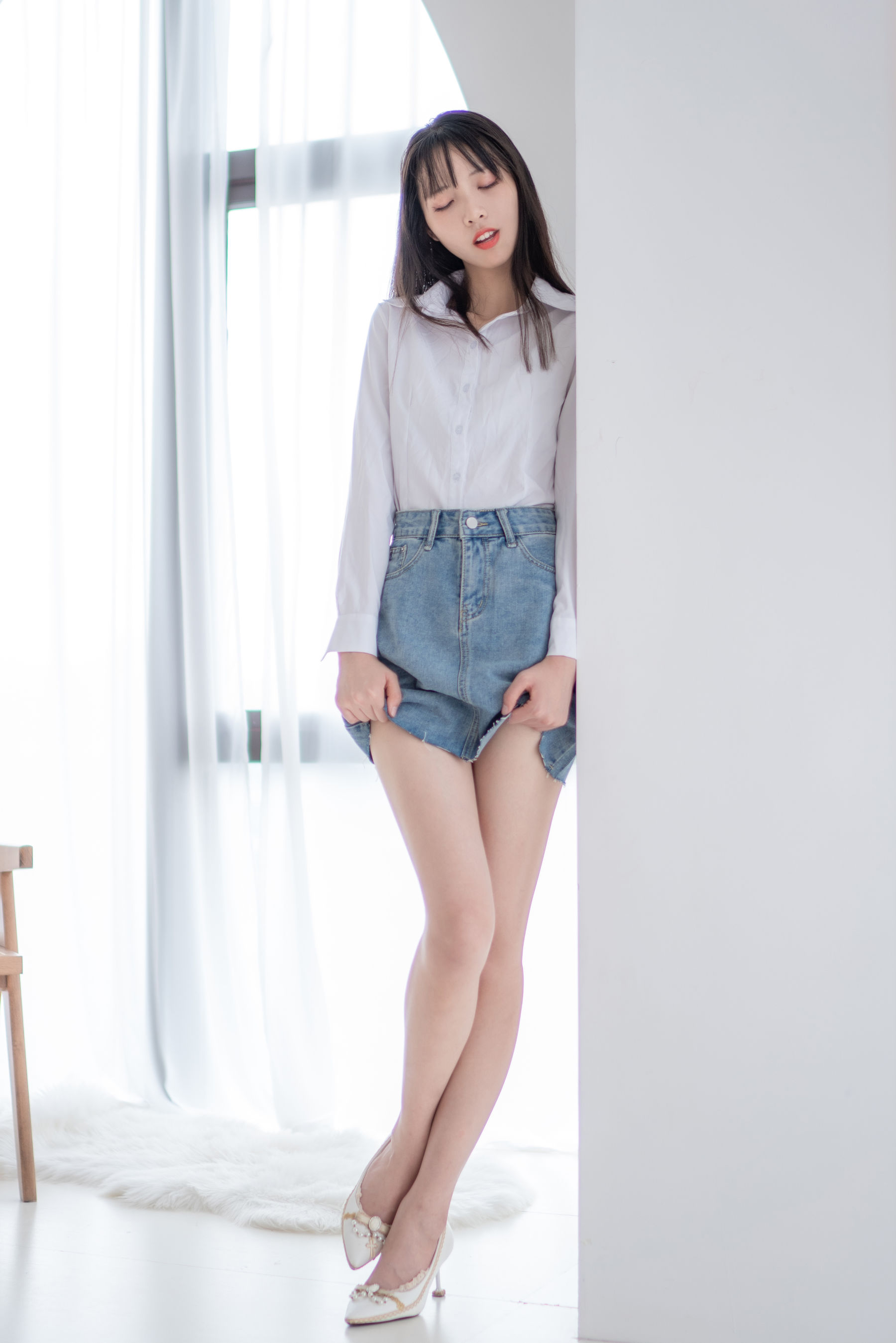 图片[8] - 清纯妹子西瓜 - 衬衫牛仔裙 [61P] - 机器猫次元 - 机器猫次元