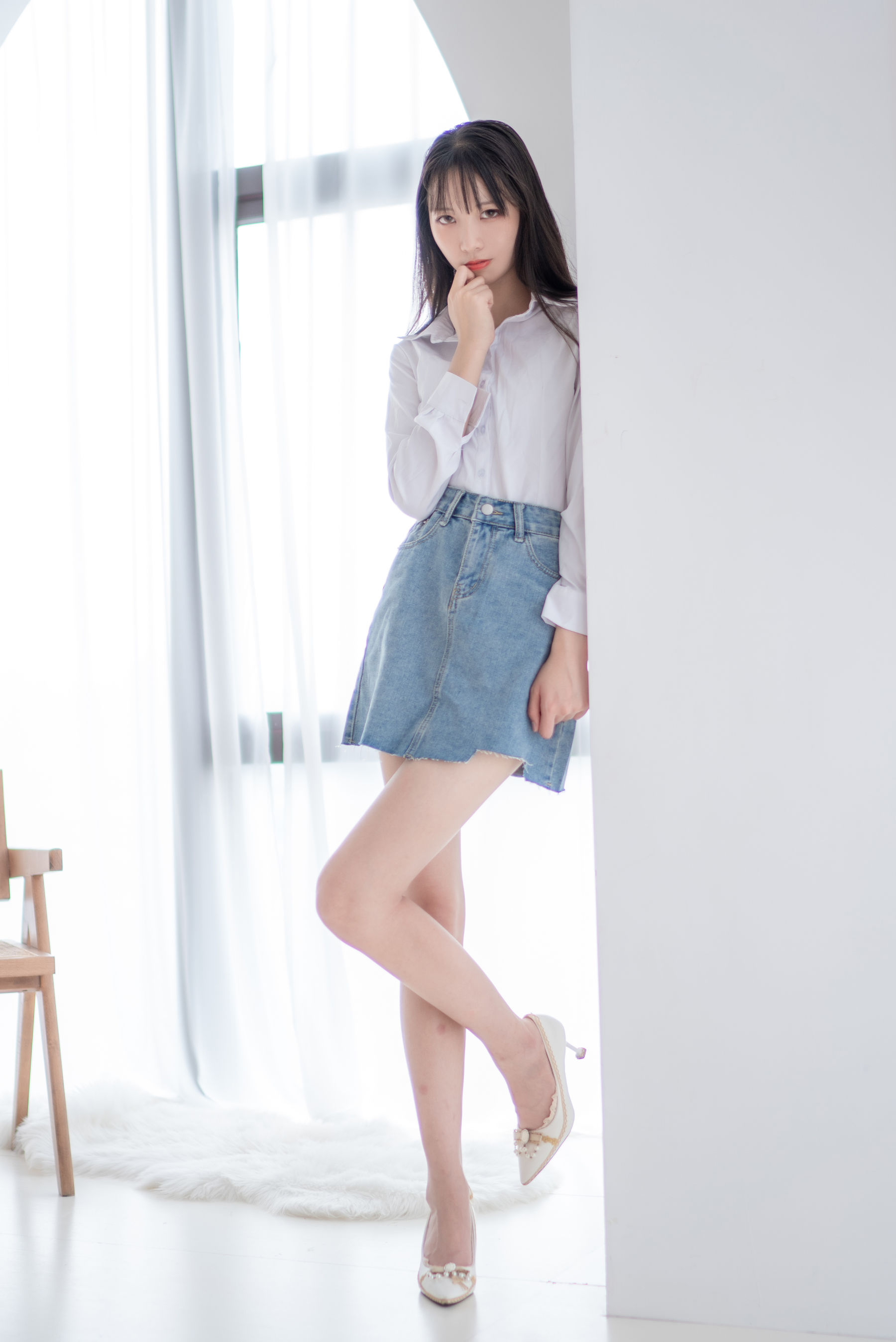 图片[7] - 清纯妹子西瓜 - 衬衫牛仔裙 [61P] - 机器猫次元 - 机器猫次元