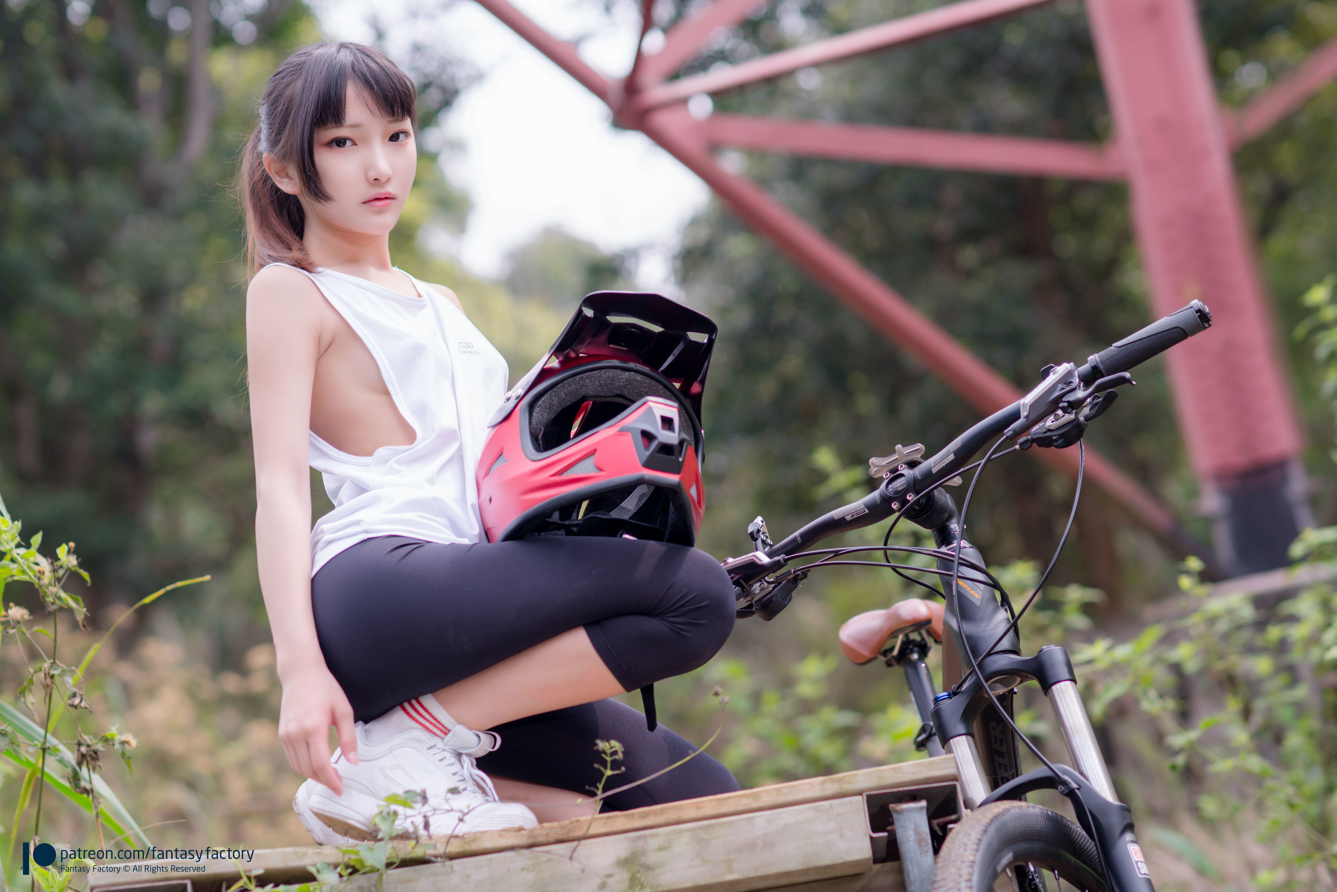 图片[2] - 小丁 - 单车少女 黑胶 情趣网衫 [110P] - 机器猫次元 - 机器猫次元