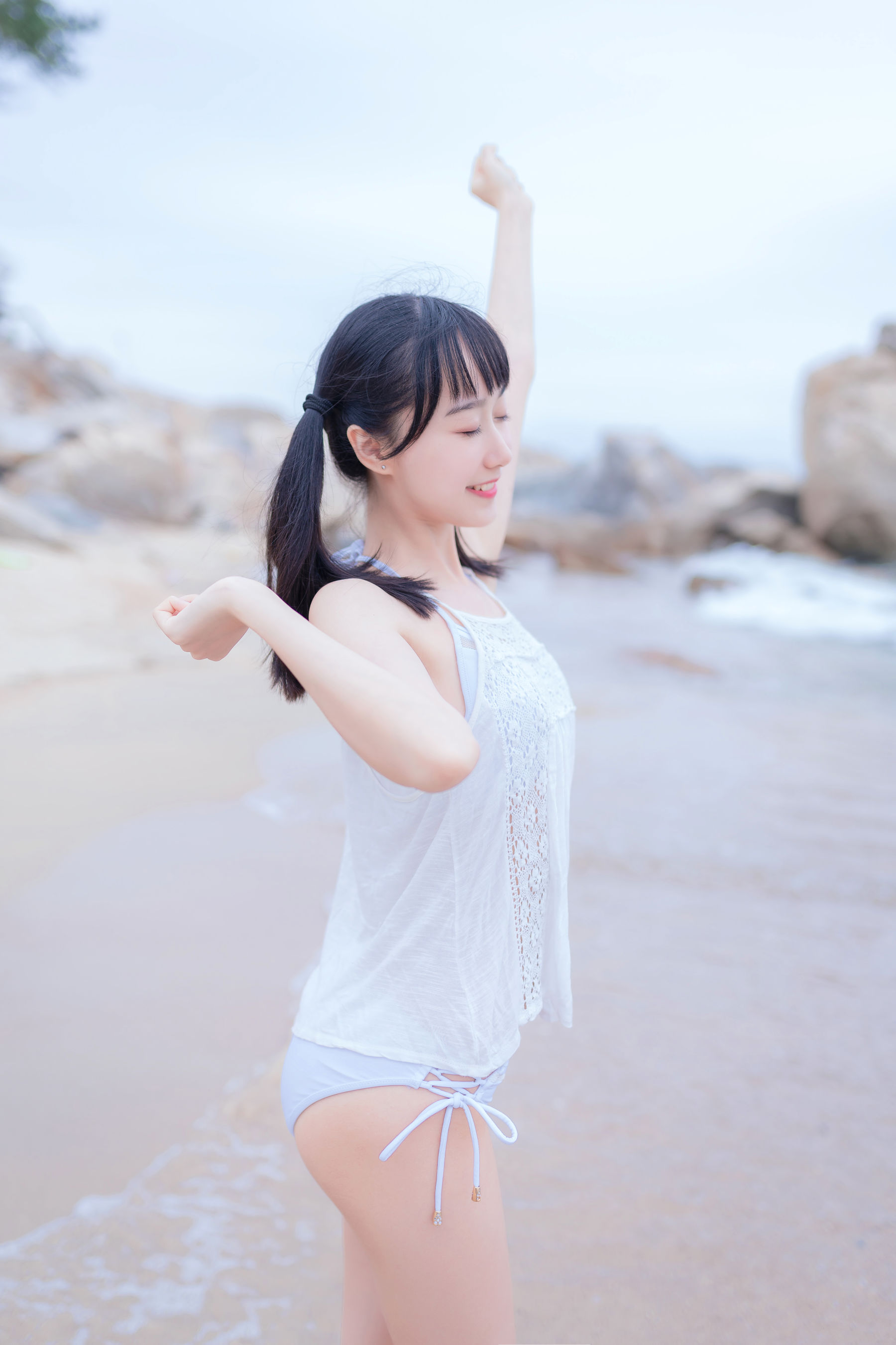 图片[5] - 木绵绵OwO 海边白色比基尼 [30P] - 机器猫次元 - 机器猫次元