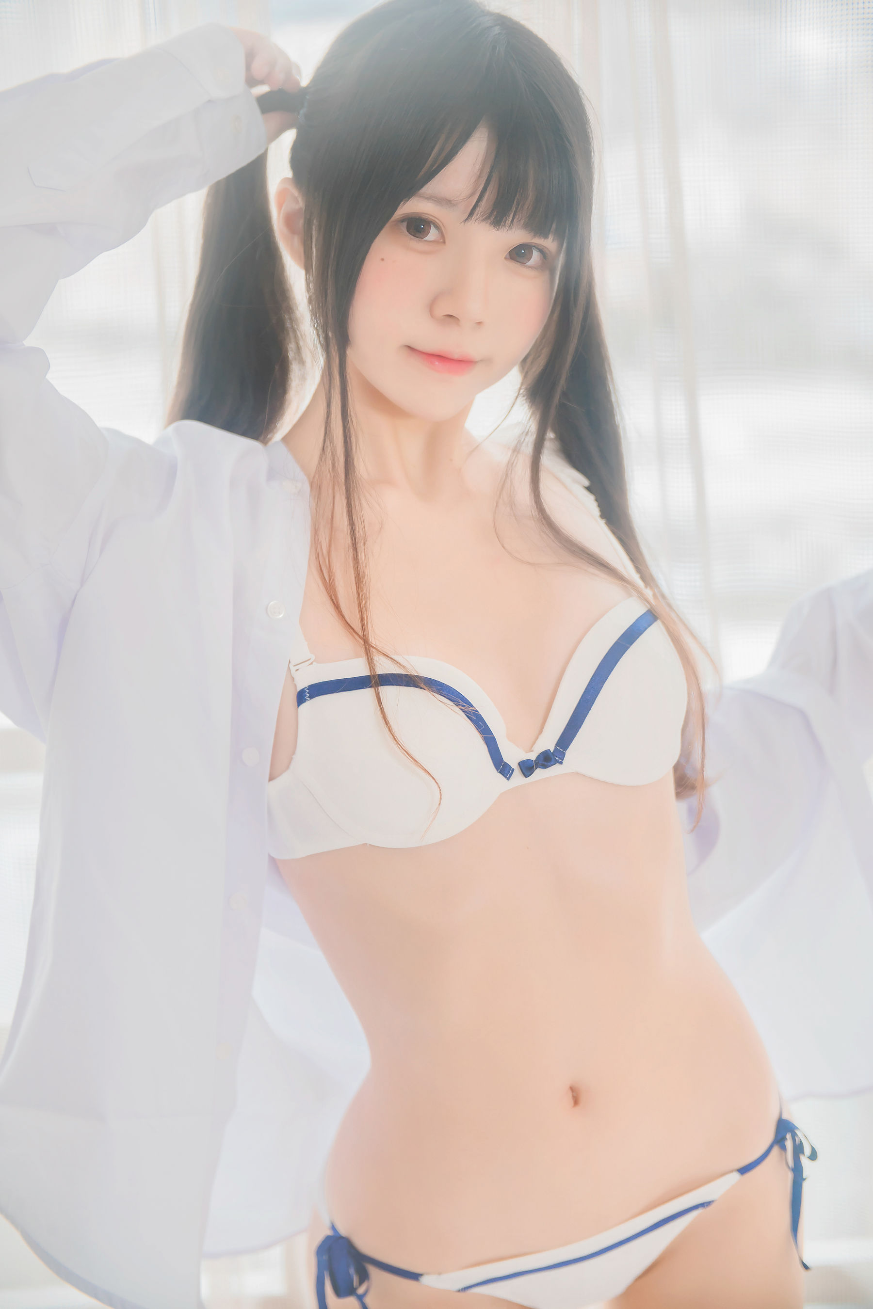 图片[1] - 桜桃喵 《白衬衫双马尾》 [47P] - 机器猫次元 - 机器猫次元