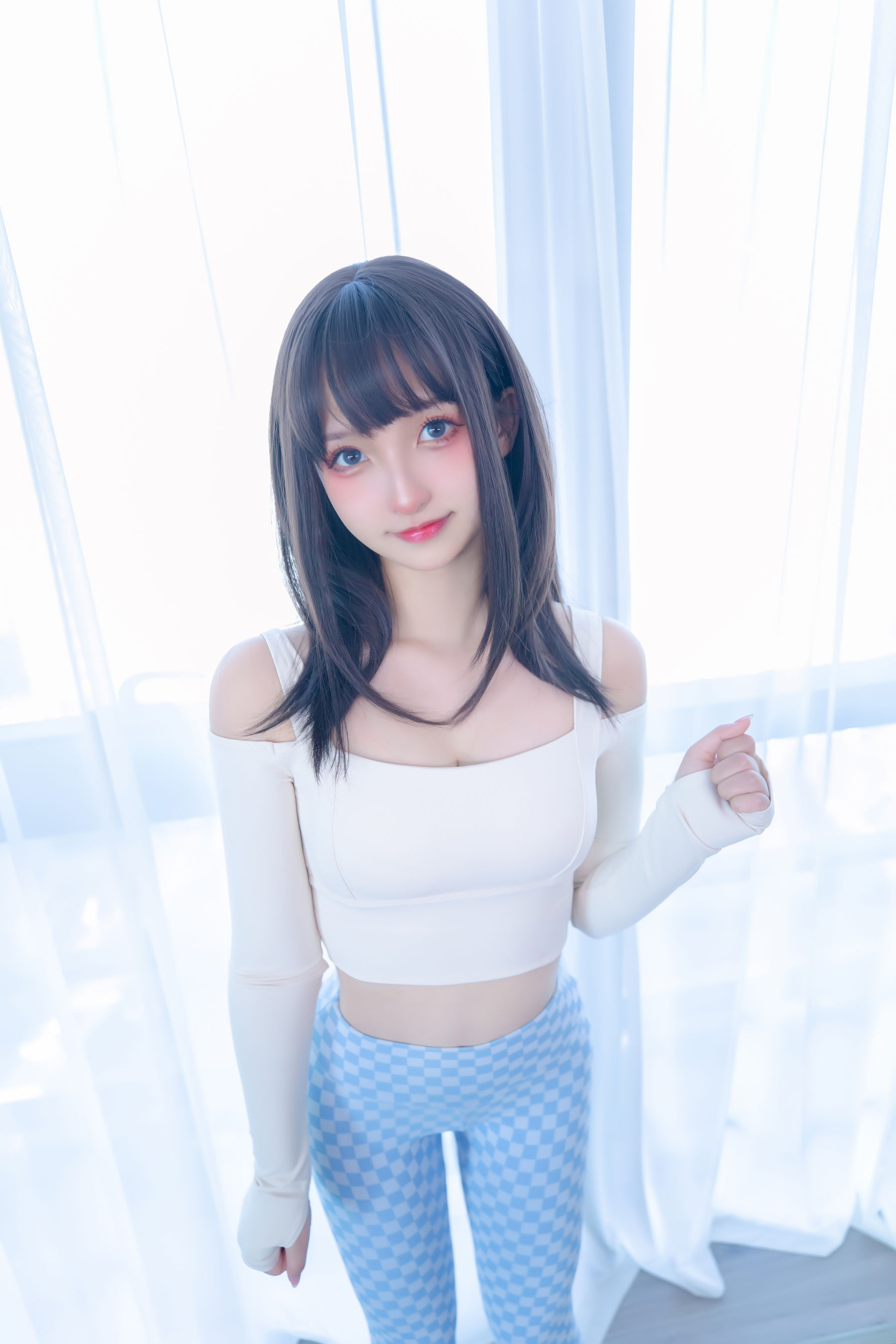 图片[1] - 神楽坂真冬 - 蓝白格 [75P] - 机器猫次元 - 机器猫次元