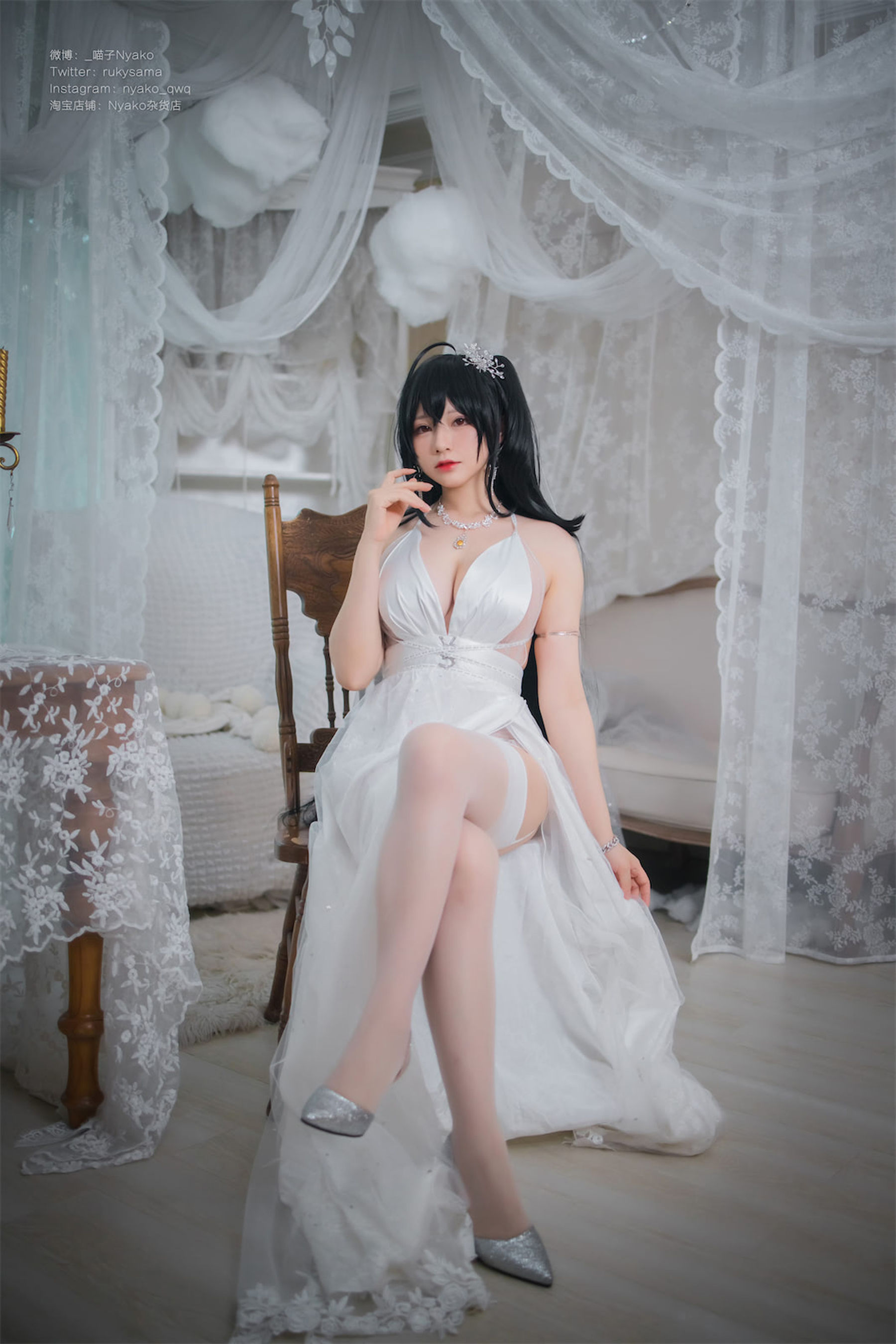 图片[1] - Nyako喵子 - 大凤纯白婚纱 [65P] - 机器猫次元 - 机器猫次元