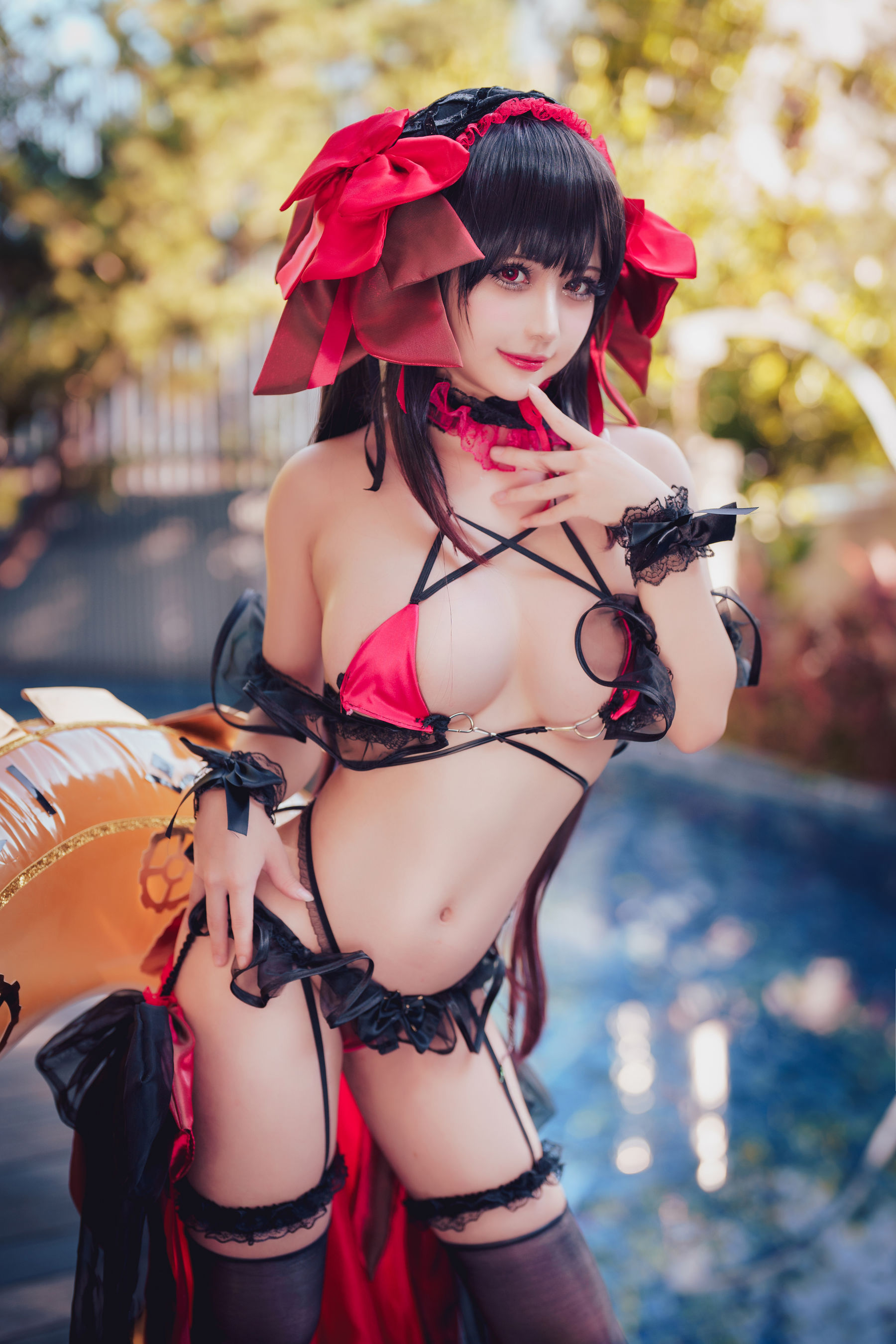图片[1] - 沖田凜花Rinka - Kurumi Tokisaki Swimsuit [29P] - 机器猫次元 - 机器猫次元