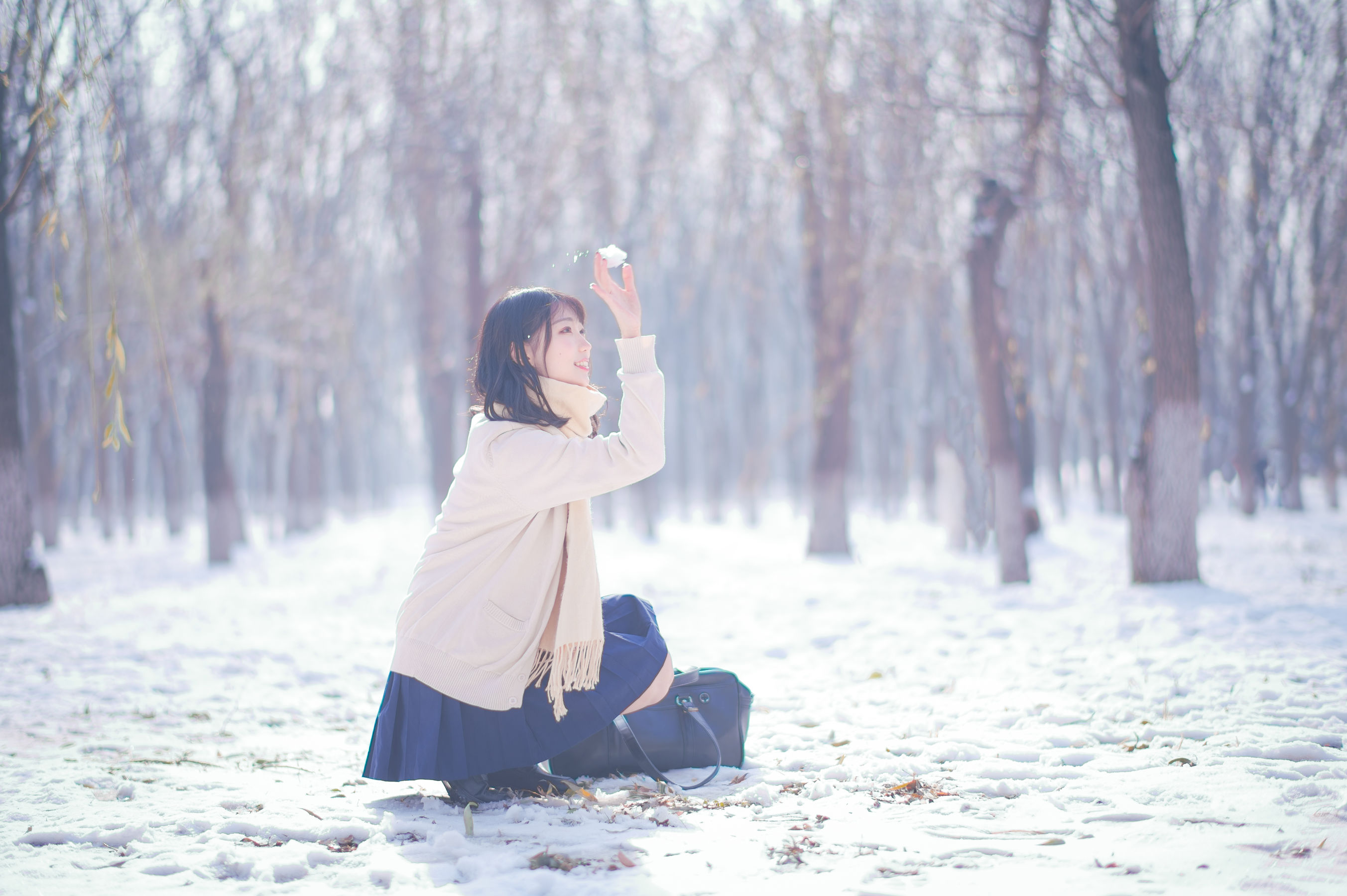 图片[2] - 周叽是可爱兔兔 - 雪景JK [15P] - 机器猫次元 - 机器猫次元