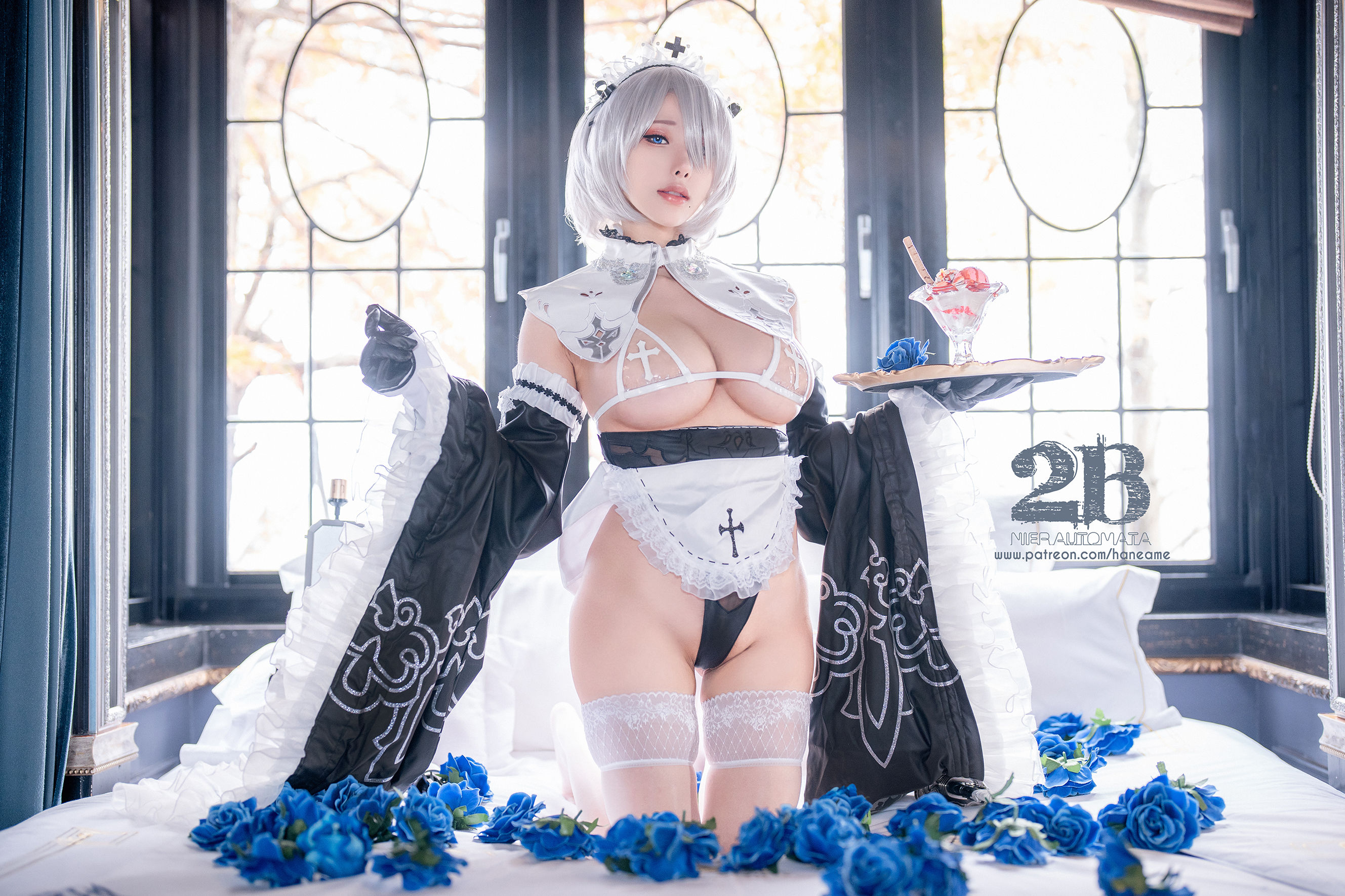 图片[1] - 雨波_HaneAme - Nier 2B Maid [36P] - 机器猫次元 - 机器猫次元