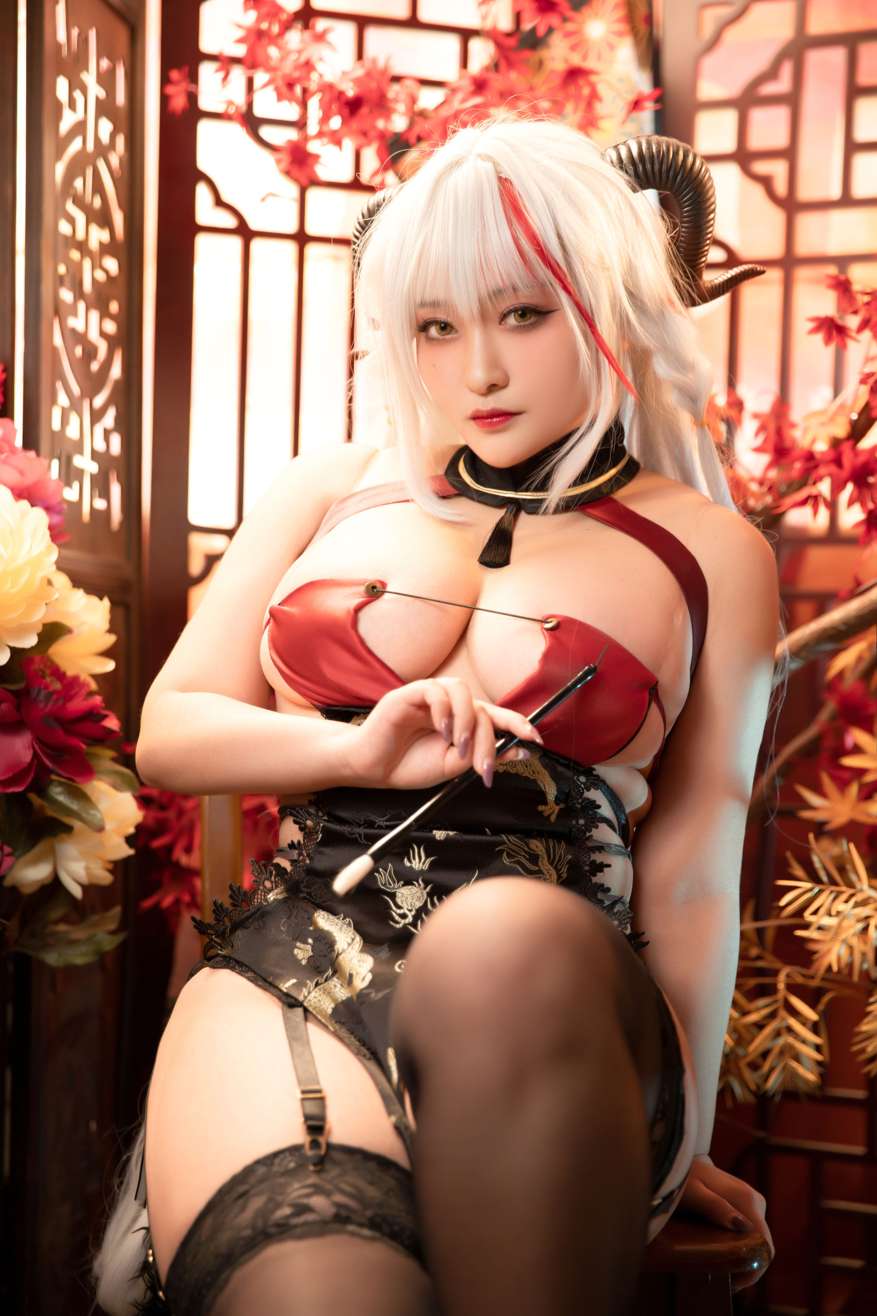 图片[5] - 洛璃LoLiSAMA - 埃吉尔旗袍 金龙腾祥云 [65P] - 机器猫次元 - 机器猫次元