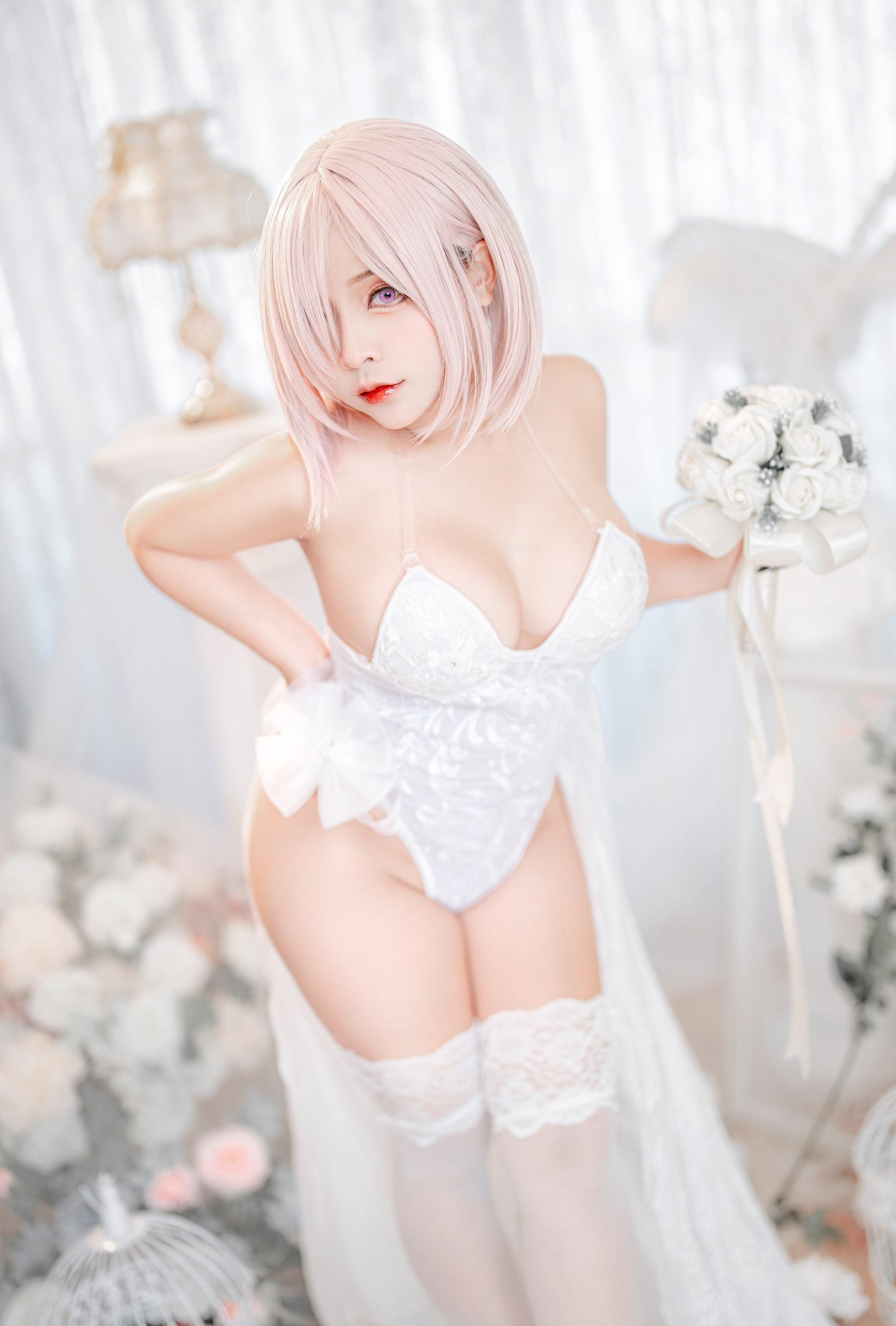 图片[2] - Sayo Momo - Mashu white lingerie body oil [57P] - 机器猫次元 - 机器猫次元