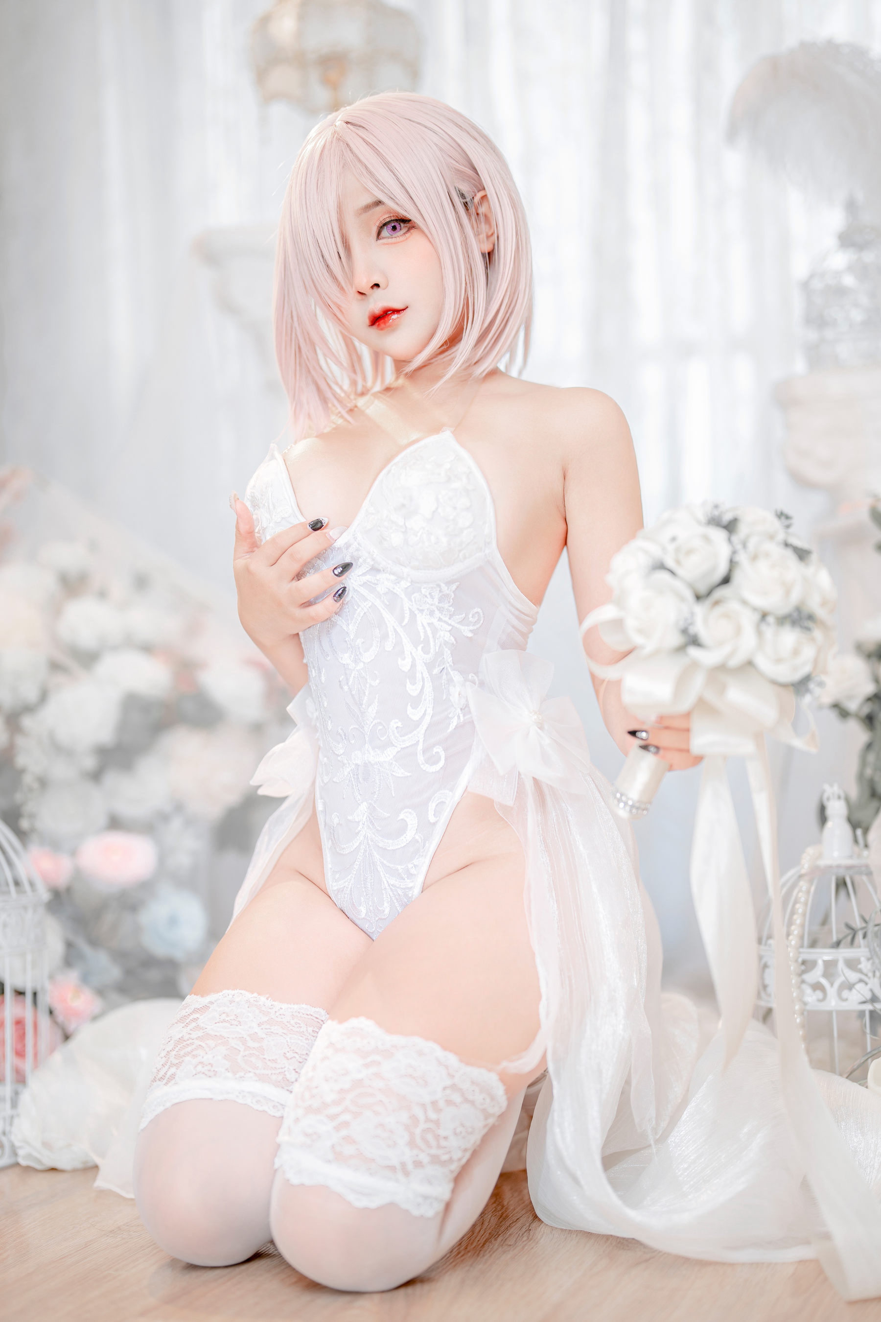 图片[5] - Sayo Momo - Mashu white lingerie body oil [57P] - 机器猫次元 - 机器猫次元