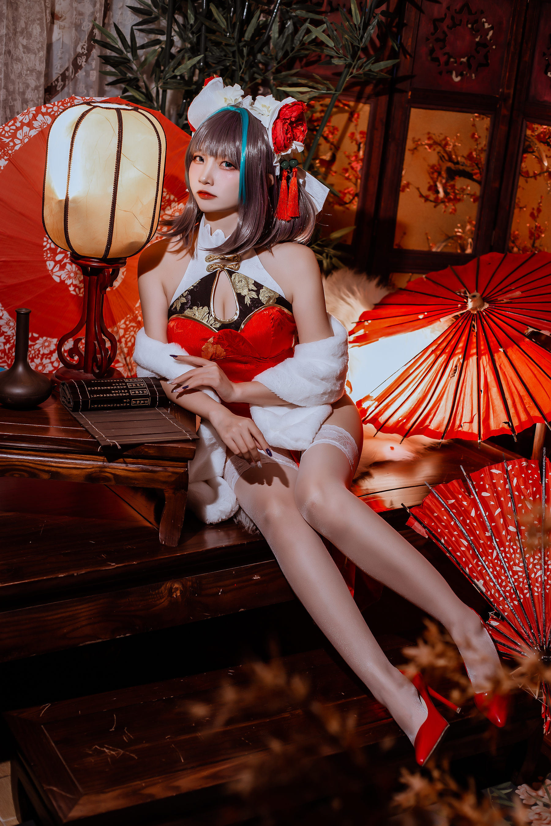 图片[4] - 二佐Nisa - 碧蓝 柴郡旗袍 [32P] - 机器猫次元 - 机器猫次元
