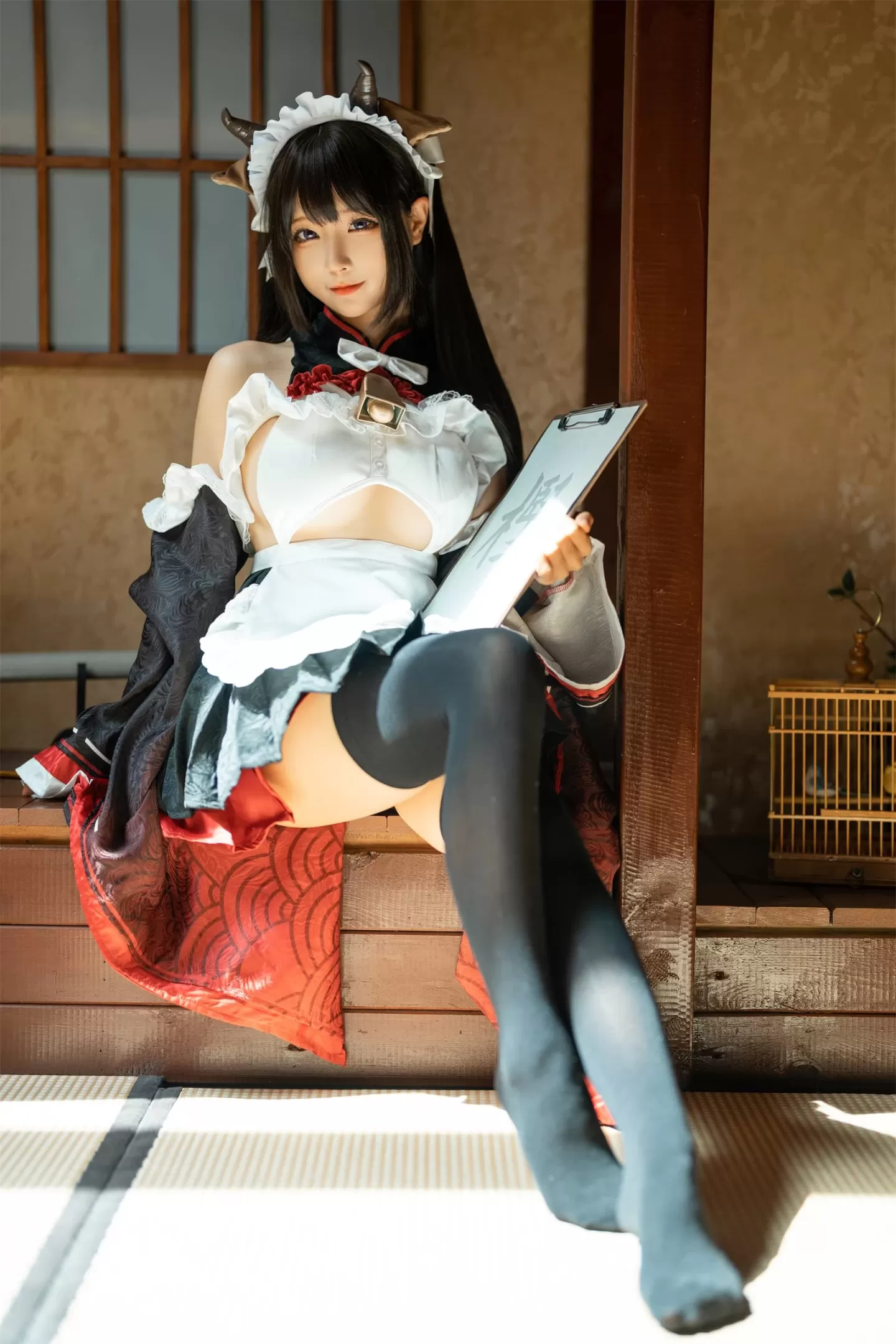 图片[1] - 蠢沫沫 - 甘雨-猫猫-牛牛女仆 [52P] - 机器猫次元 - 机器猫次元