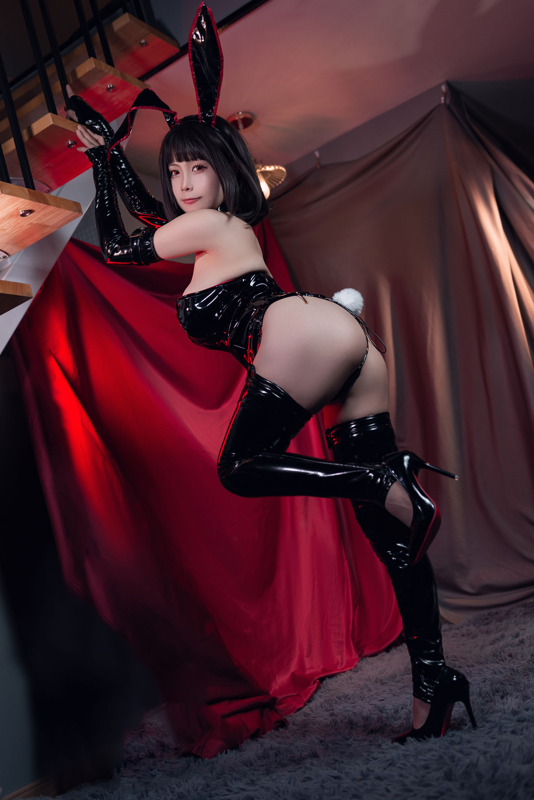 图片[2] - 末夜787 - 黑色漆皮兔女郎 [28P] - 机器猫次元 - 机器猫次元