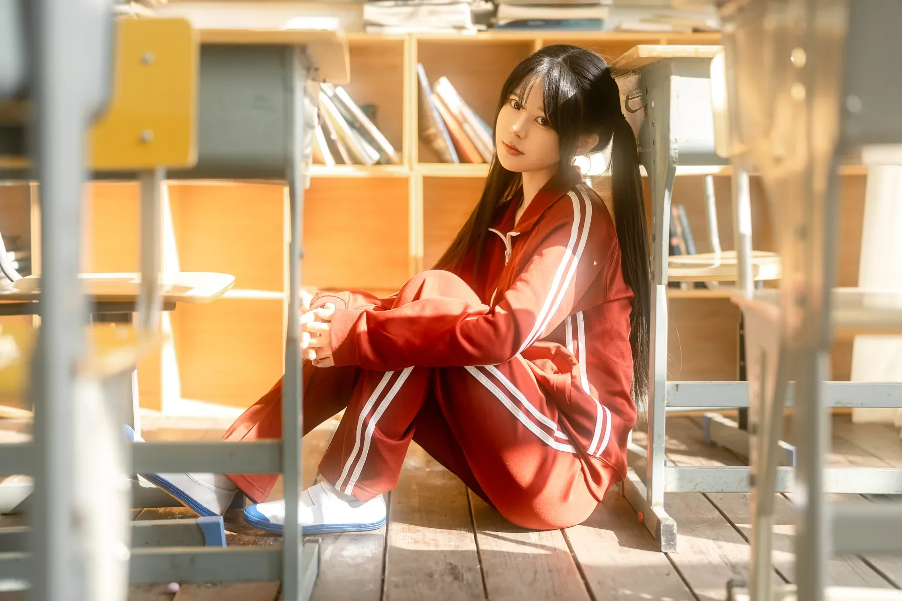 图片[5] - rua阮阮 - 课间阳光-红色校服 [42P] - 机器猫次元 - 机器猫次元