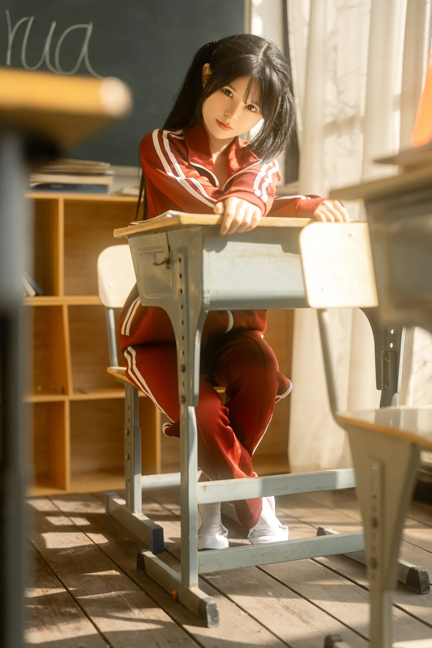 图片[4] - rua阮阮 - 课间阳光-红色校服 [42P] - 机器猫次元 - 机器猫次元