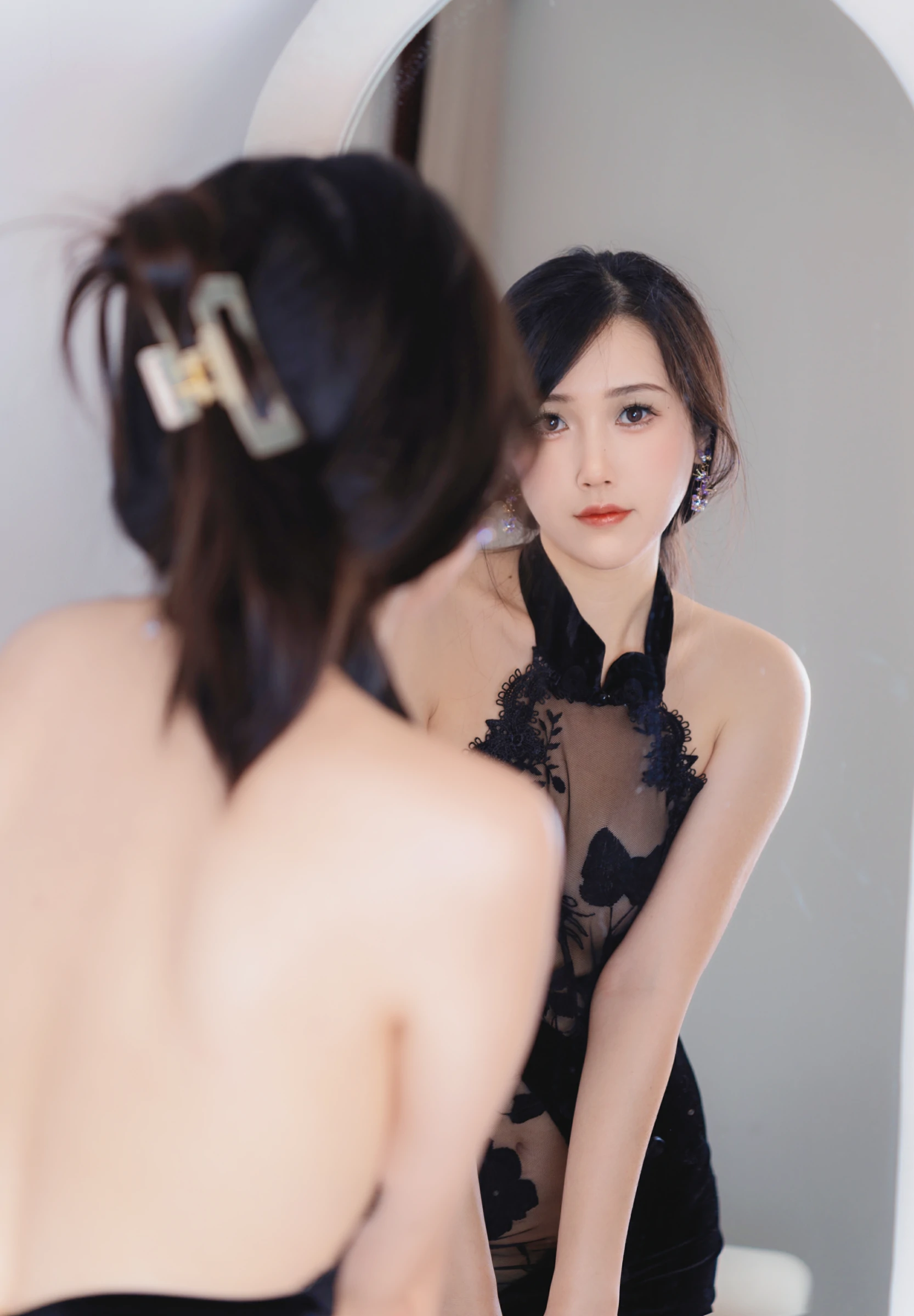 图片[2] - 不呆猫 - 黑旗袍过膝袜御姐 [42P] - 机器猫次元 - 机器猫次元