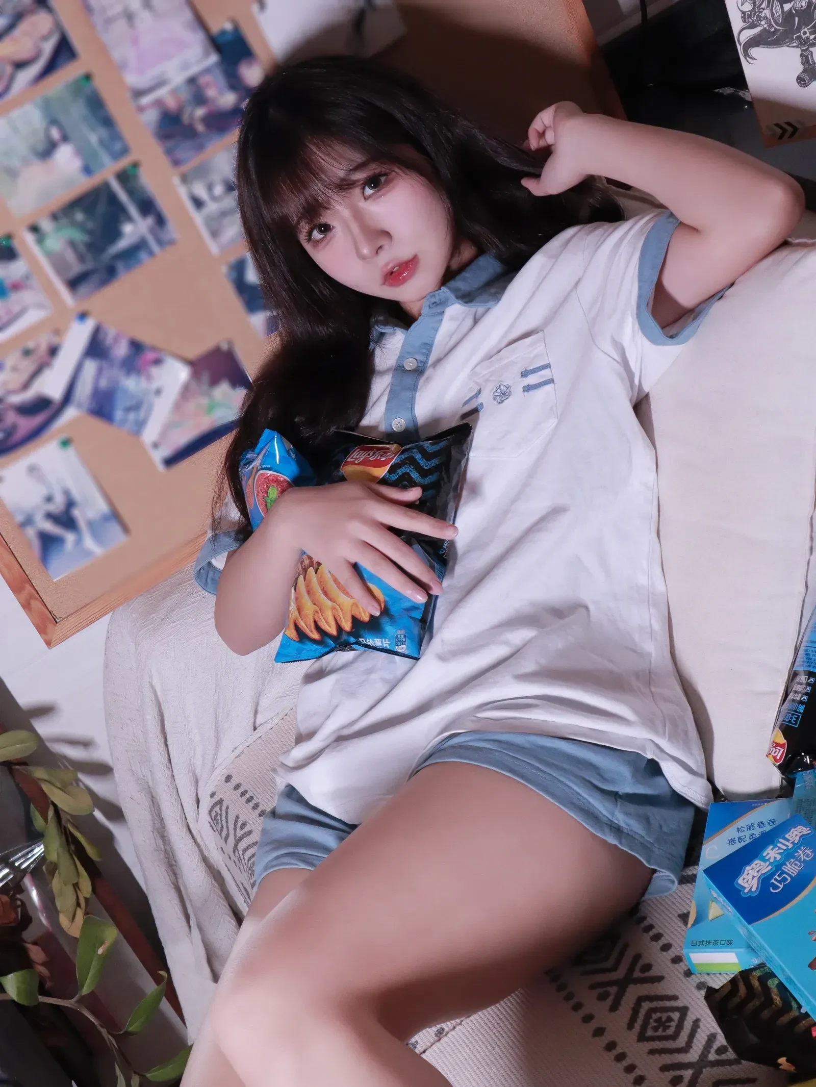 图片[3] - yuuhui玉汇 - 蓝白条少女 [79P] - 机器猫次元 - 机器猫次元