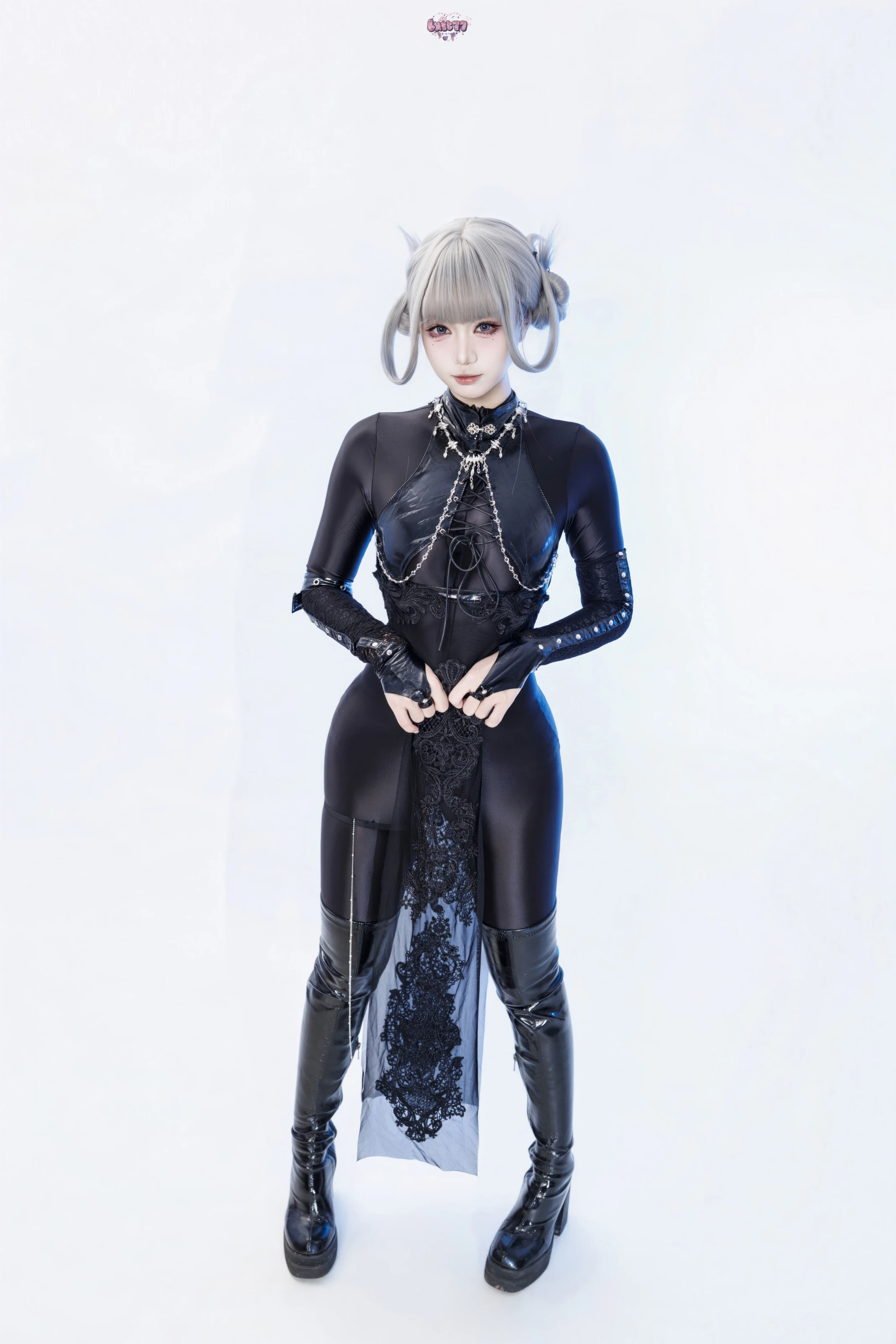 图片[4] - 柒柒要乖哦 - 黑靡烟旗袍 [108P] - 机器猫次元 - 机器猫次元