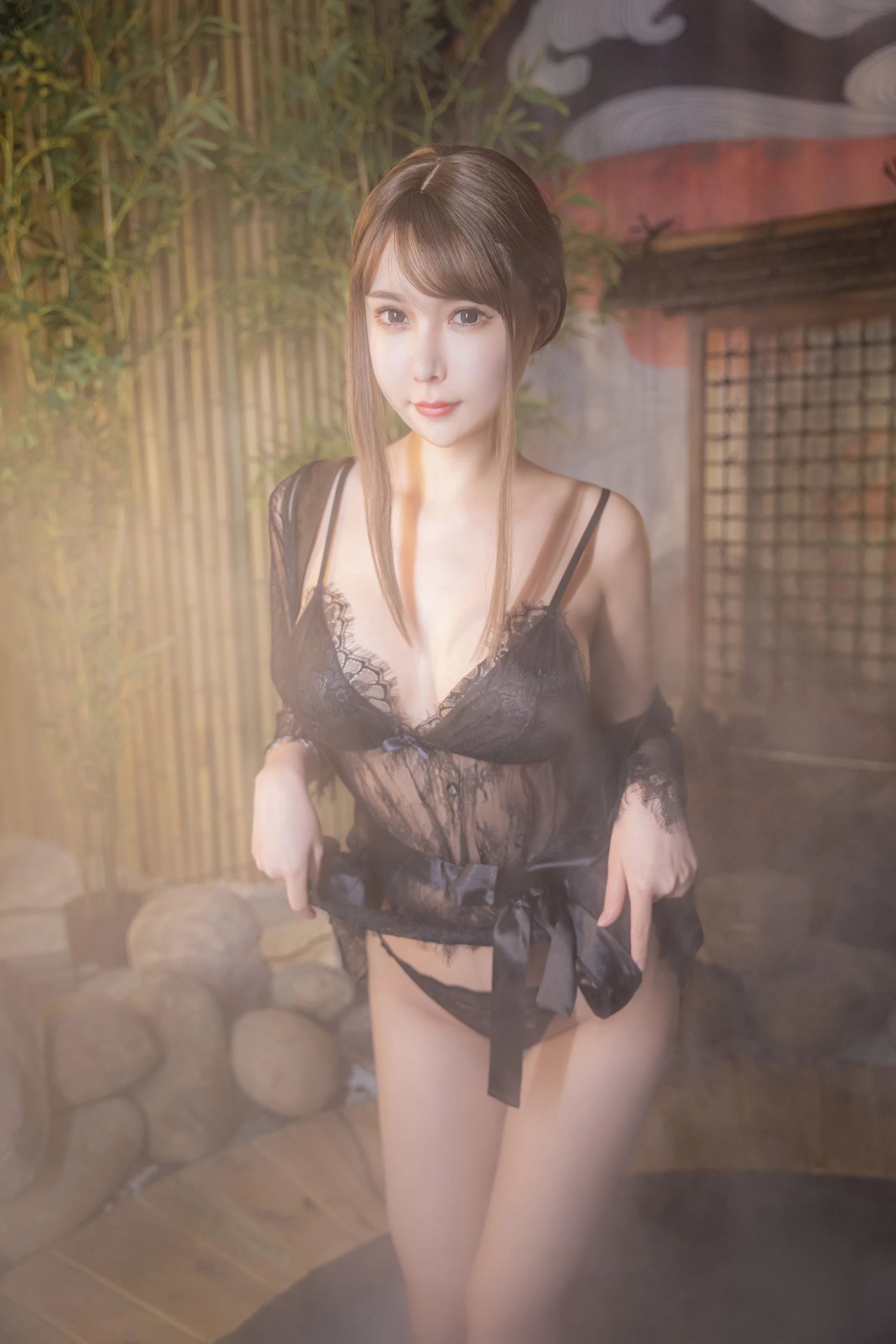 图片[6] - 亚马逊鲶鱼 - 温泉黑色蕾丝 [33P] - 机器猫次元 - 机器猫次元