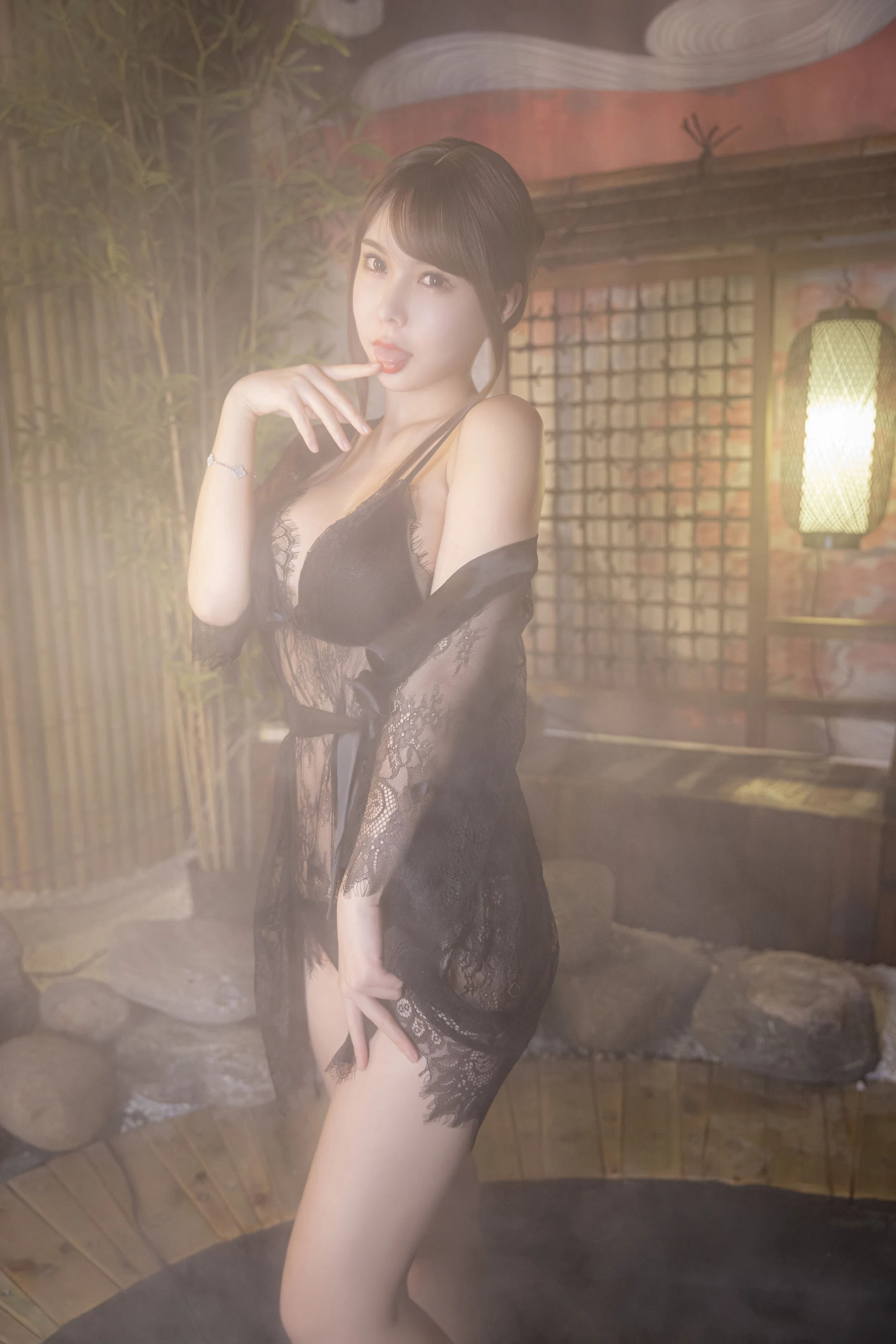 图片[5] - 亚马逊鲶鱼 - 温泉黑色蕾丝 [33P] - 机器猫次元 - 机器猫次元