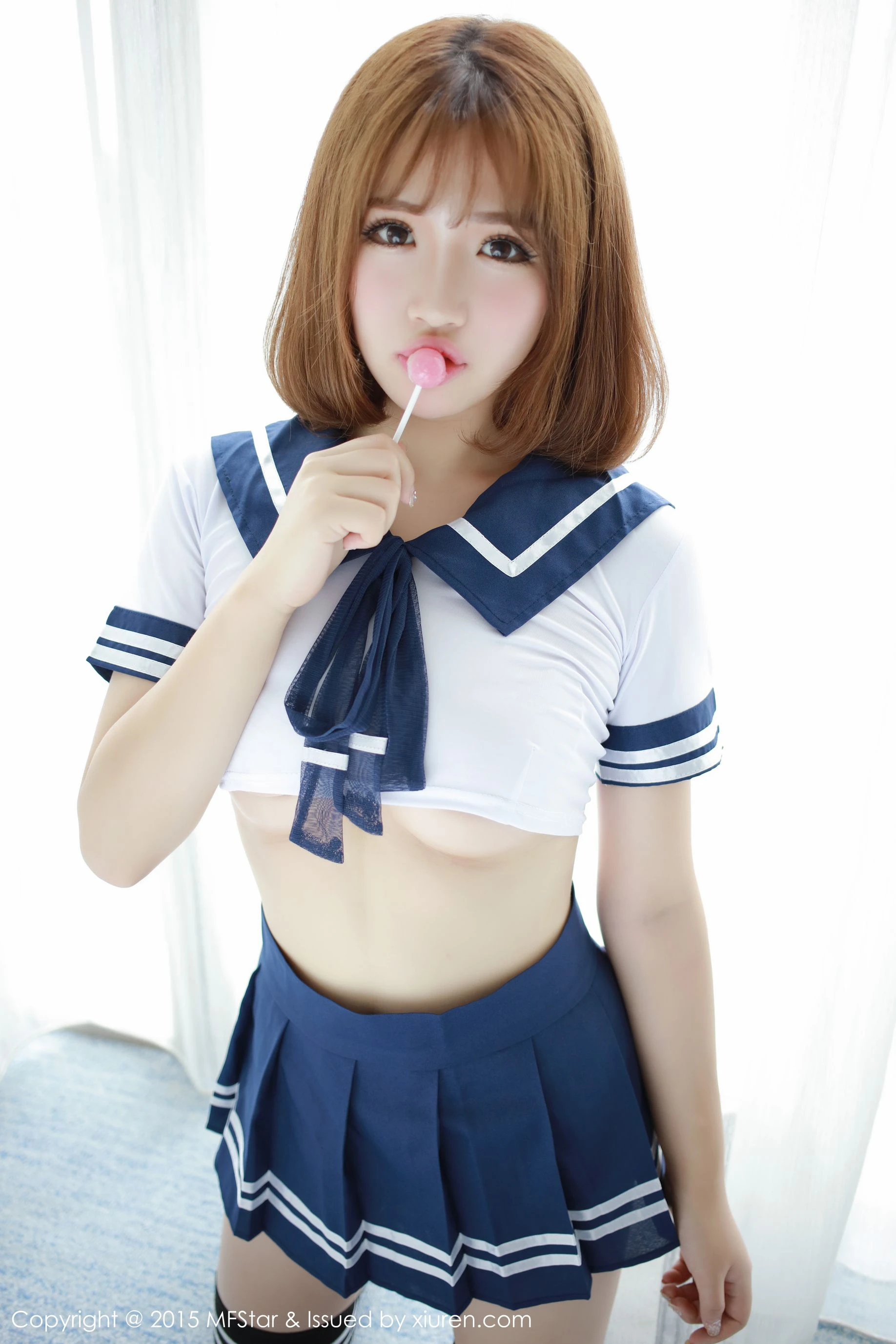 图片[2] - 徐cake 《性感水手服+粉色抹胸连体服》 模范学院 Vol.020 - 机器猫次元 - 机器猫次元