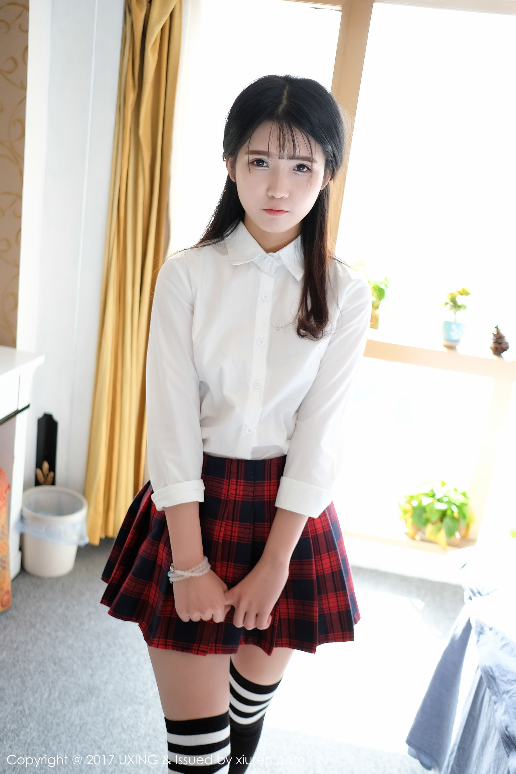 图片[1] - 可爱的小叶子《衬衫学生装+蕾丝内衣装扮》 优星馆UXING VOL.046 [50P] - 机器猫次元 - 机器猫次元