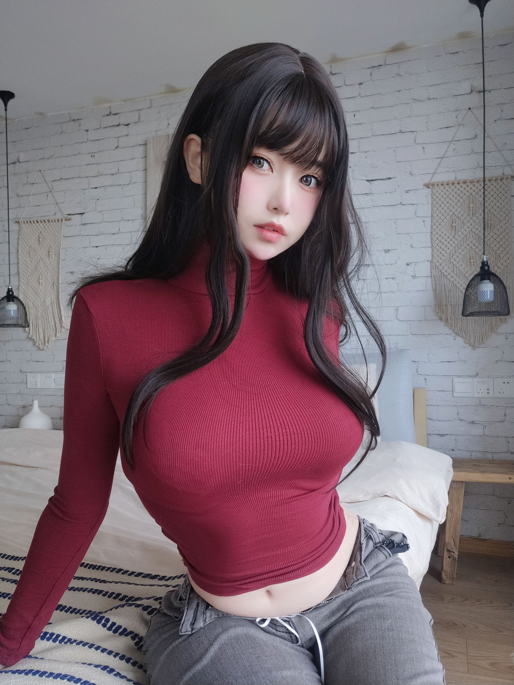 图片[8] - 女主K - 红色毛衣的丰满妹妹 [103P] - 机器猫次元 - 机器猫次元