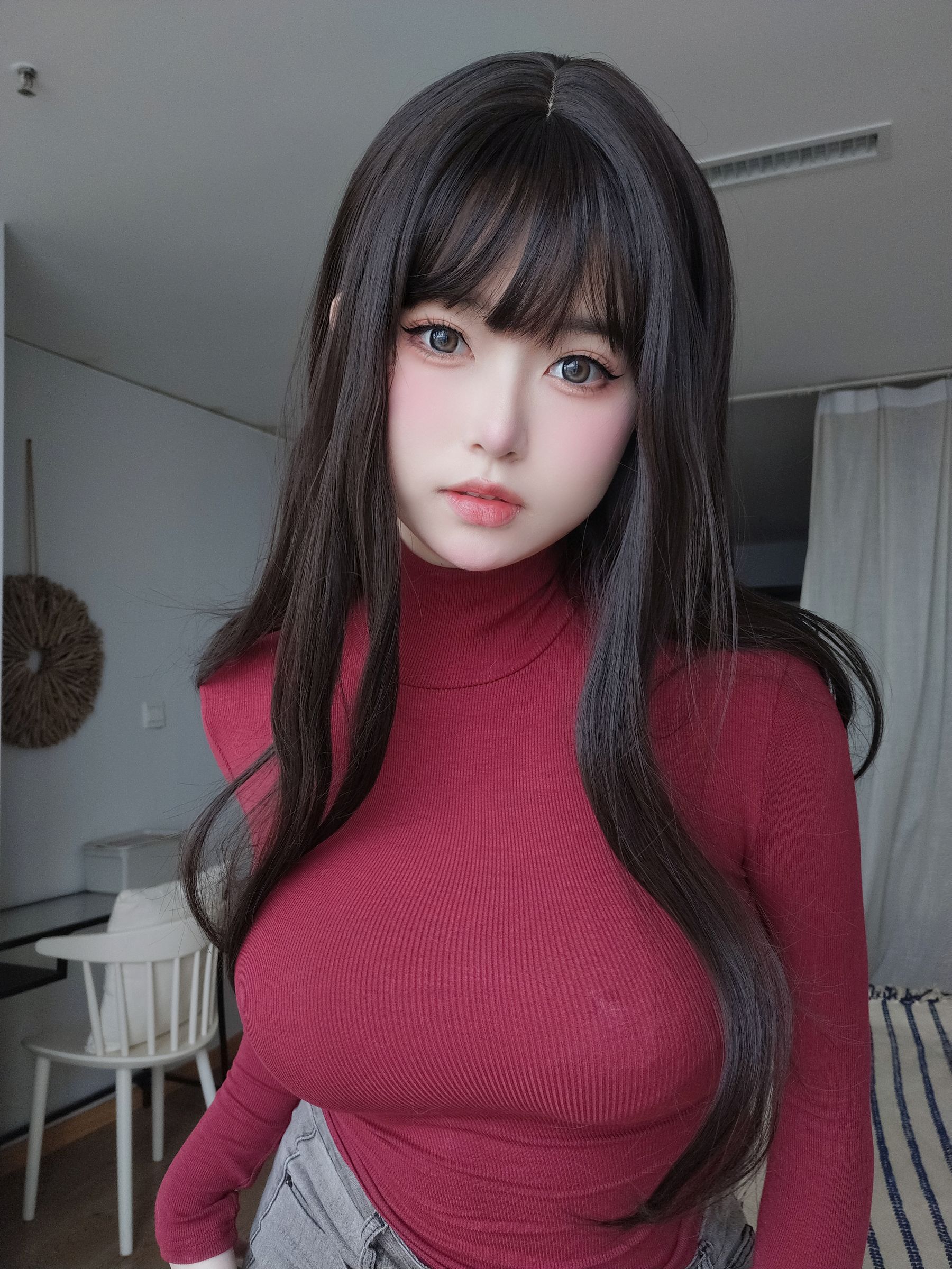 图片[1] - 女主K - 红色毛衣的丰满妹妹 [103P] - 机器猫次元 - 机器猫次元