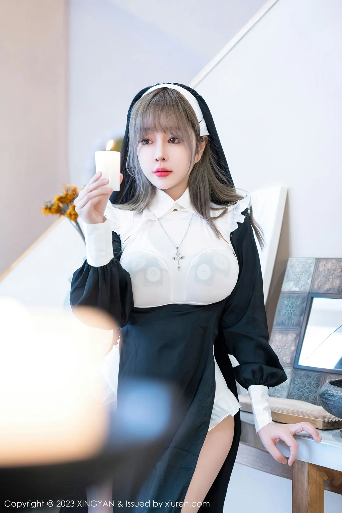 图片[3] - 星颜社 Vol.187 王雨纯 性感黑色修女性感写真 [76P] - 机器猫次元 - 机器猫次元