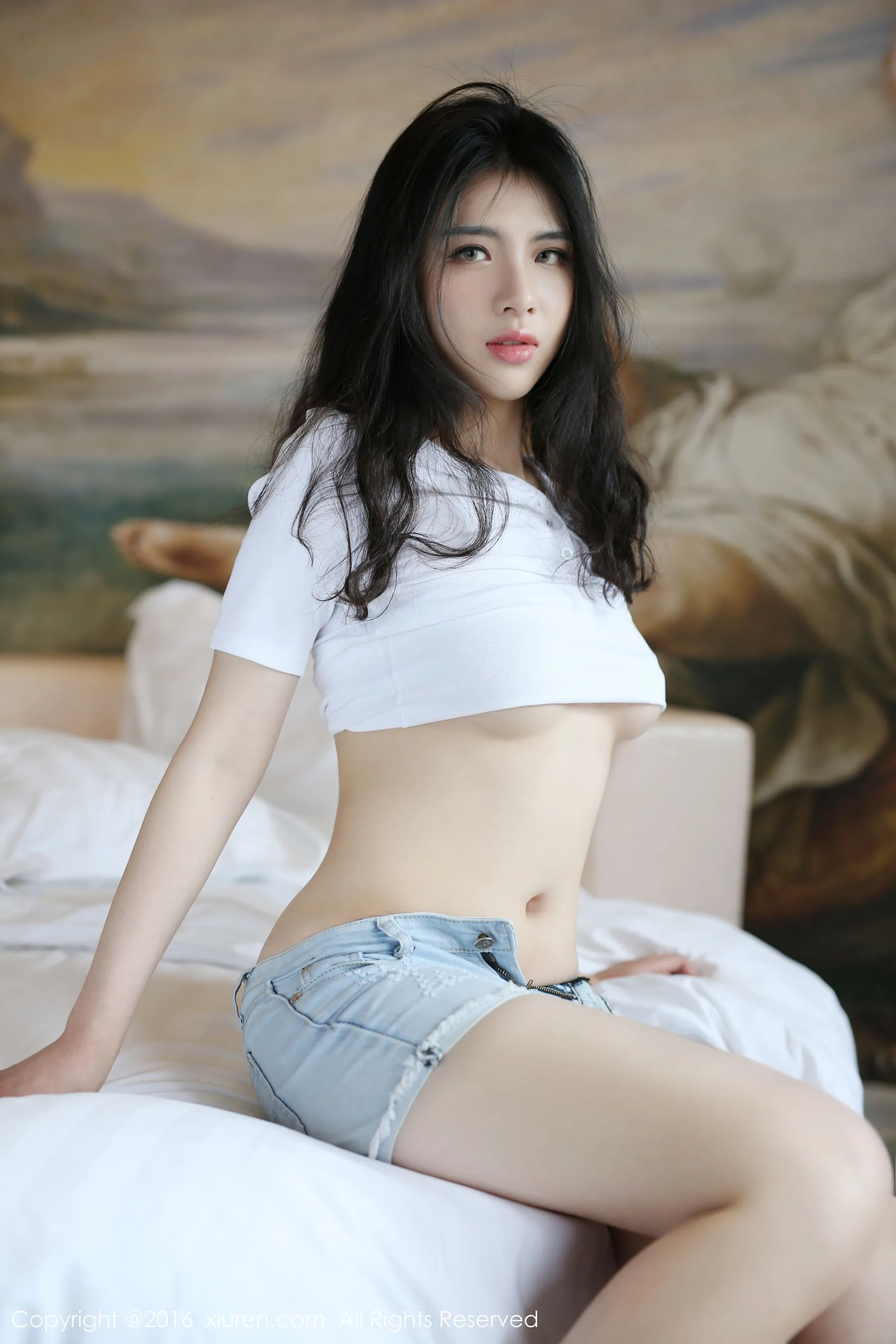 图片[8] - 舒林培《牛仔热裤、白丝诱惑》 秀人网 No.516 - 机器猫次元 - 机器猫次元