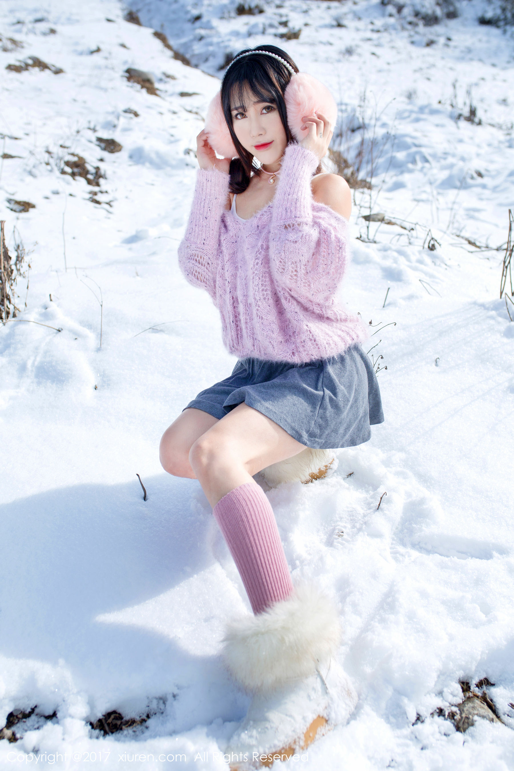 图片[8] - 兜豆靓Youlina《冬天雪地人体摄影》 秀人网XIUREN No.720 - 机器猫次元 - 机器猫次元